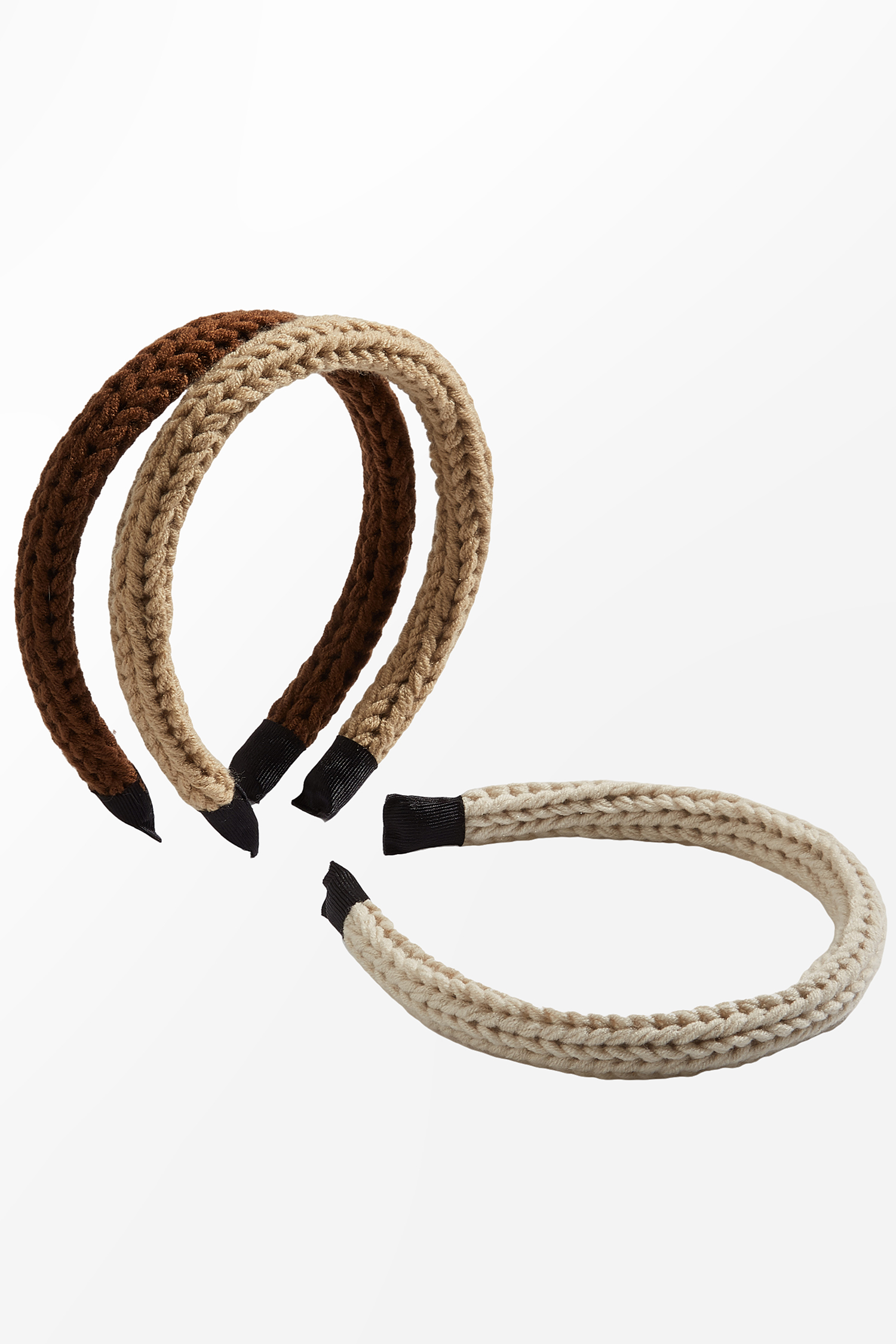 Neutral Braided Headband Set