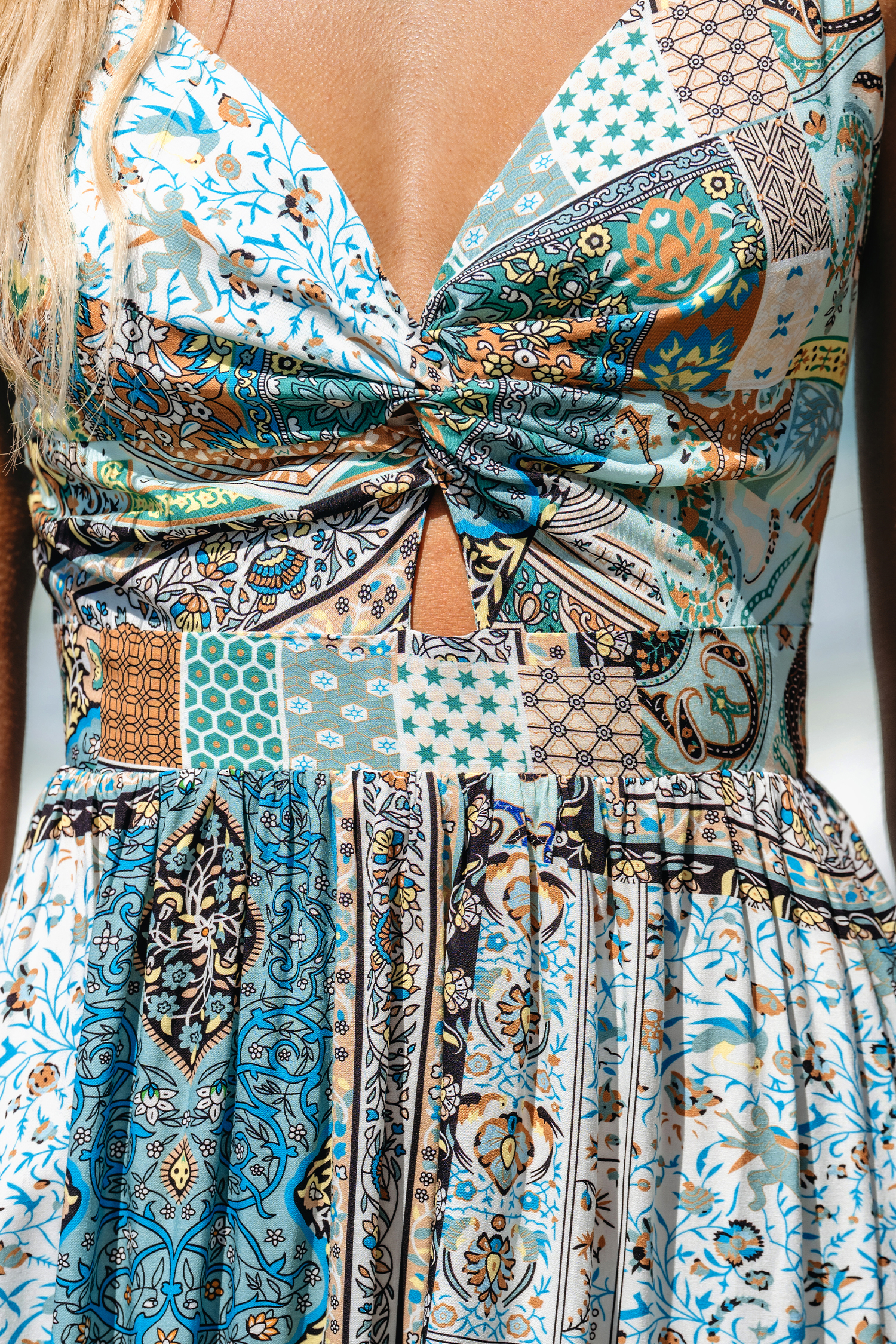ドレス Original paisley pattern dress 1950s strapless paisley print sequined dress – Cannonball