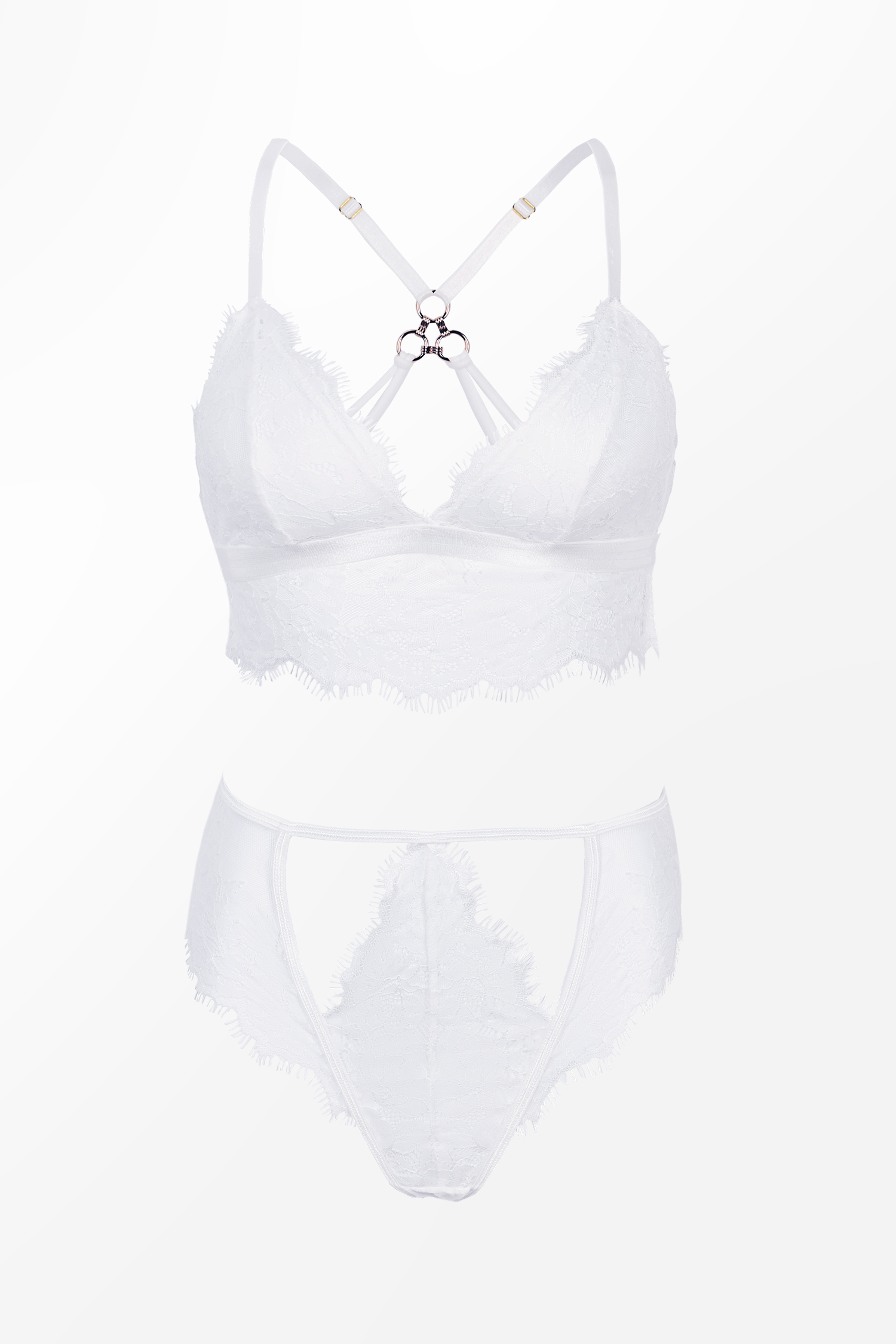 新品　PELLICULE  lace lingerie set white Women's Lingerie Set Underwear Set Lace White M - Walmart.com