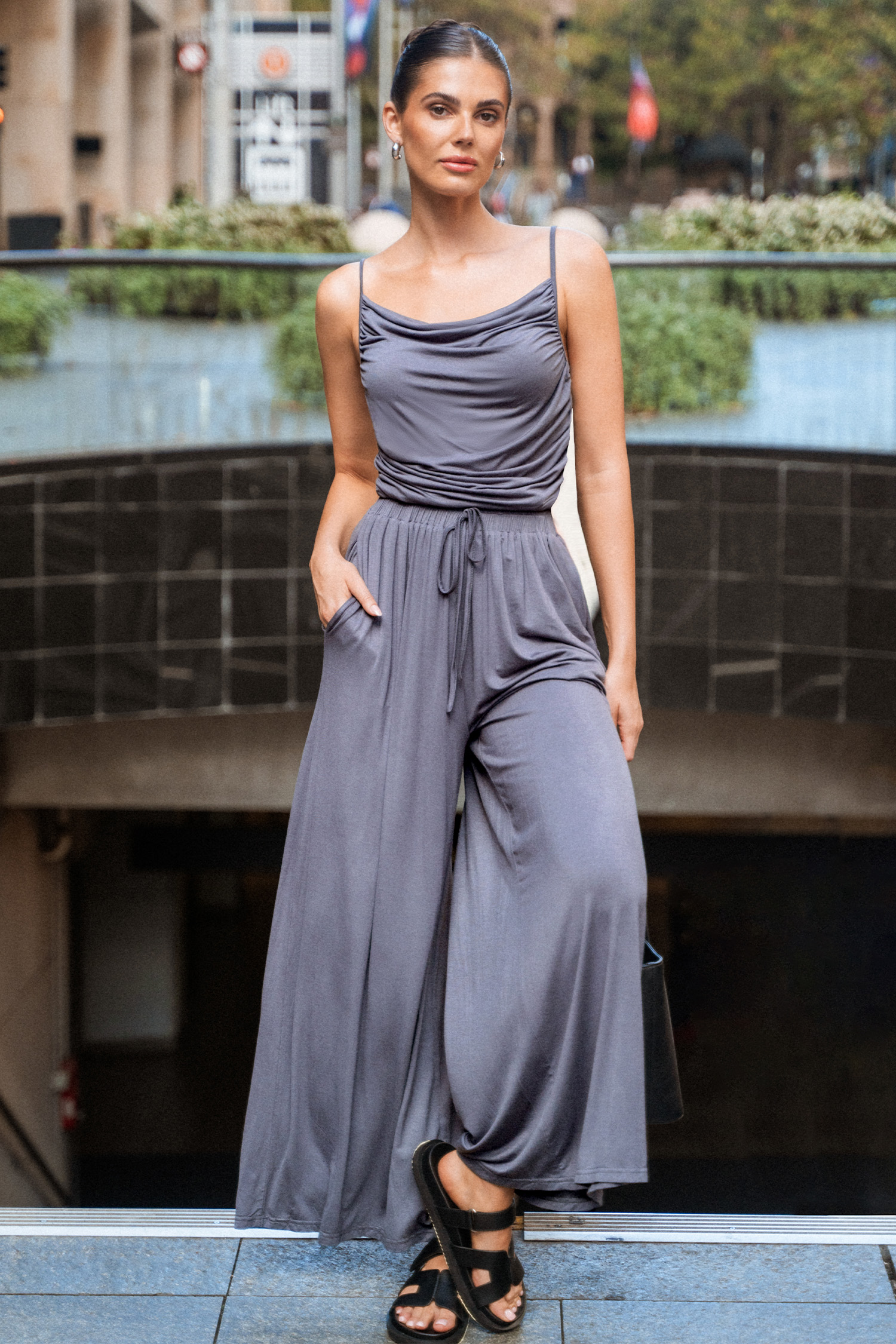 Top Mujer Vestir SHEIN Privu00e9 Top Sin Mangas Con Cuello