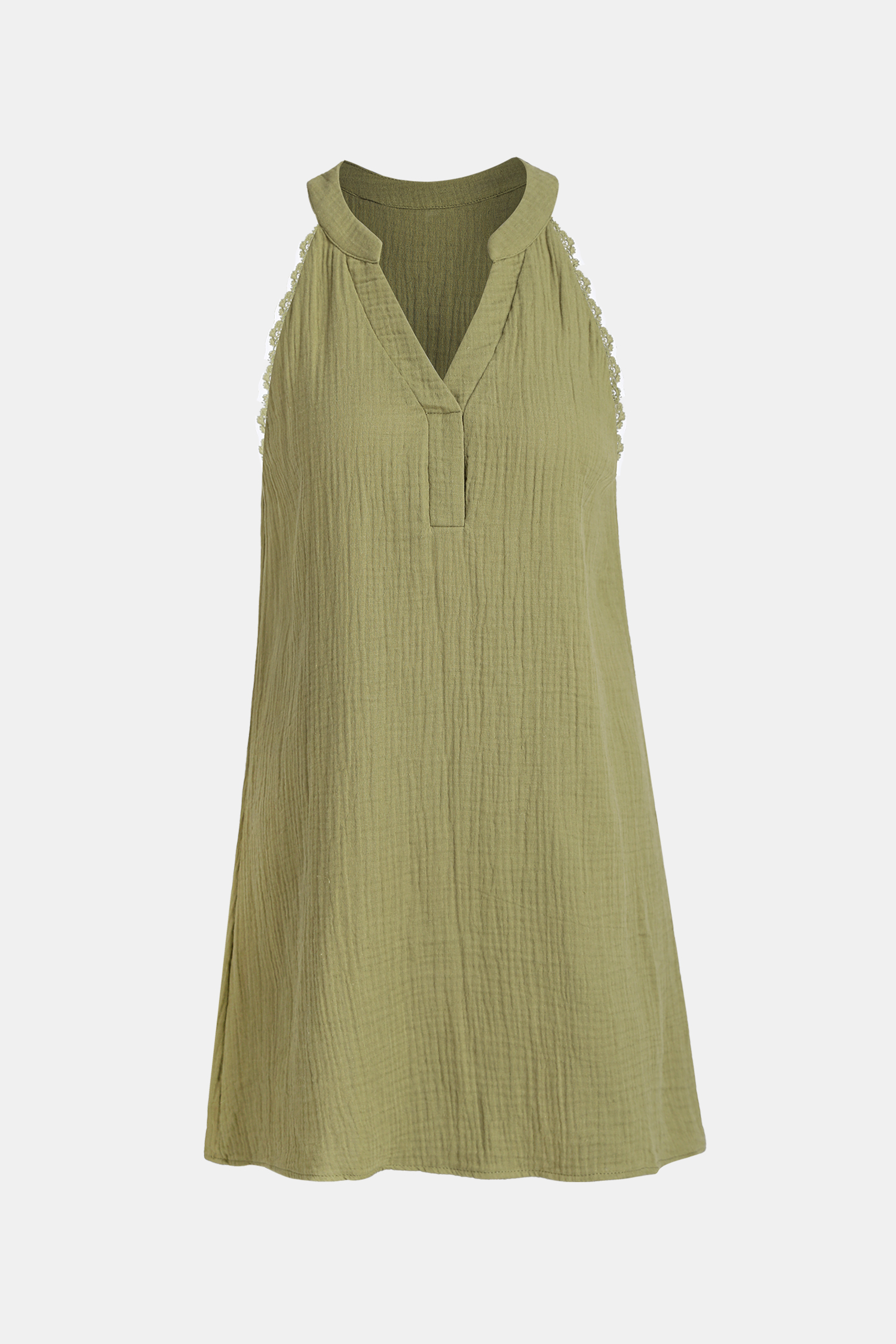 Robe cover up en pur coton en dentelle contrastée verteCupshe France