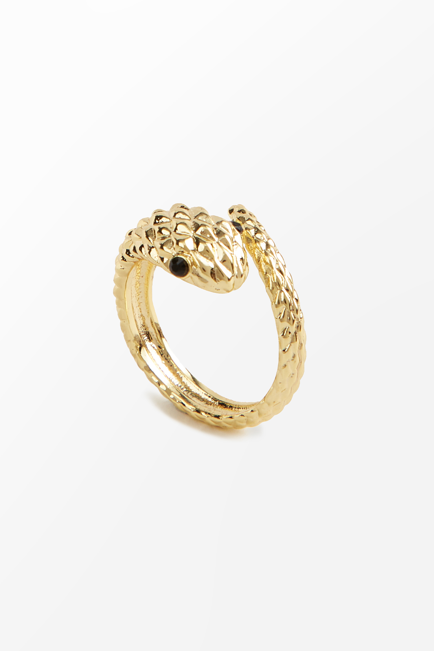 Anillo de serpiente dorado