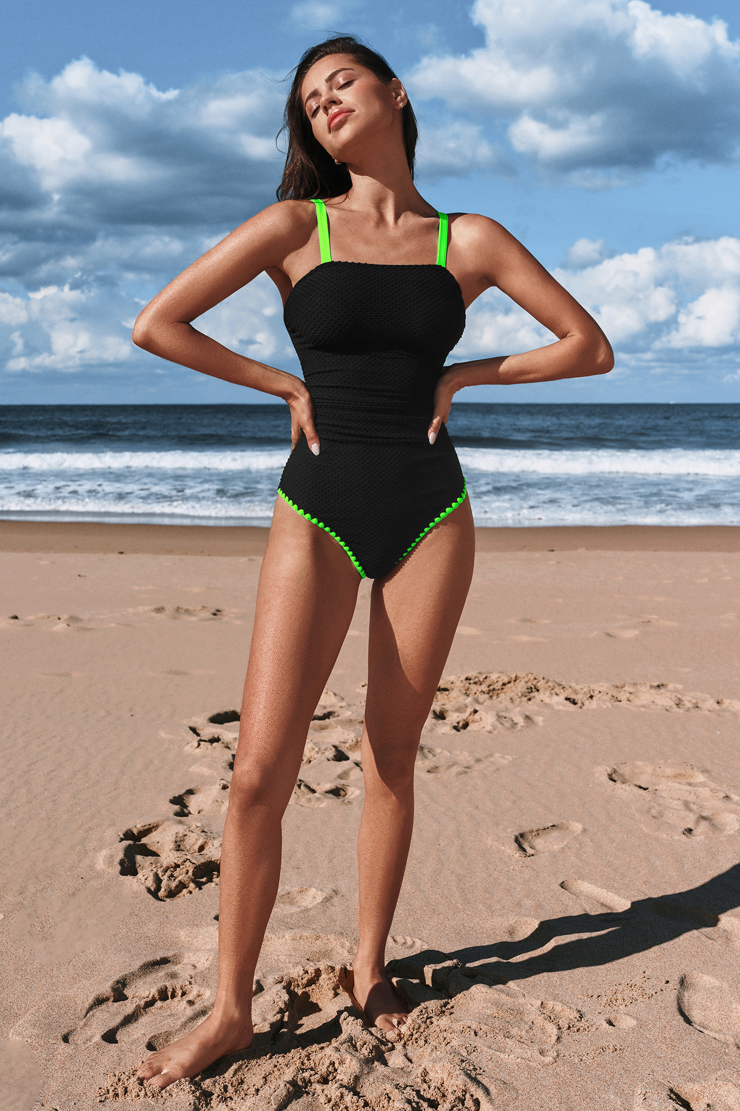 ウェア teamsea Sandcastle Dreams Tropical One-Piece Swimsuit