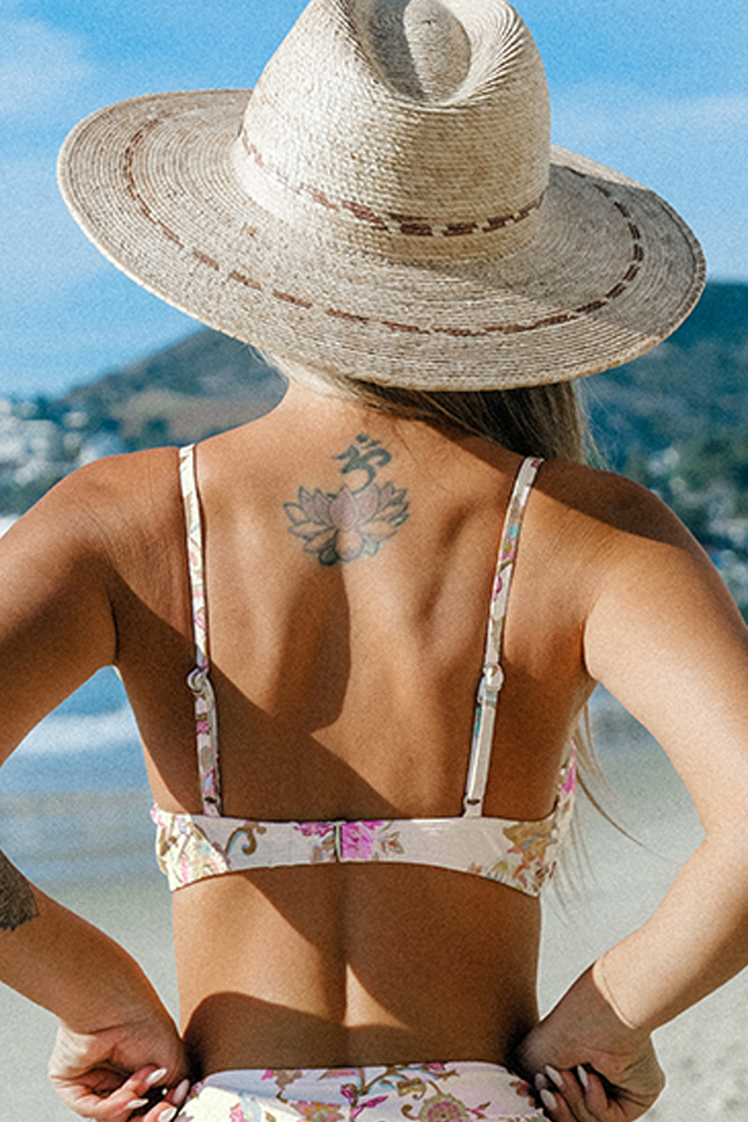 Dreamy Garden Whipstitching Sweetheart Bikini Top