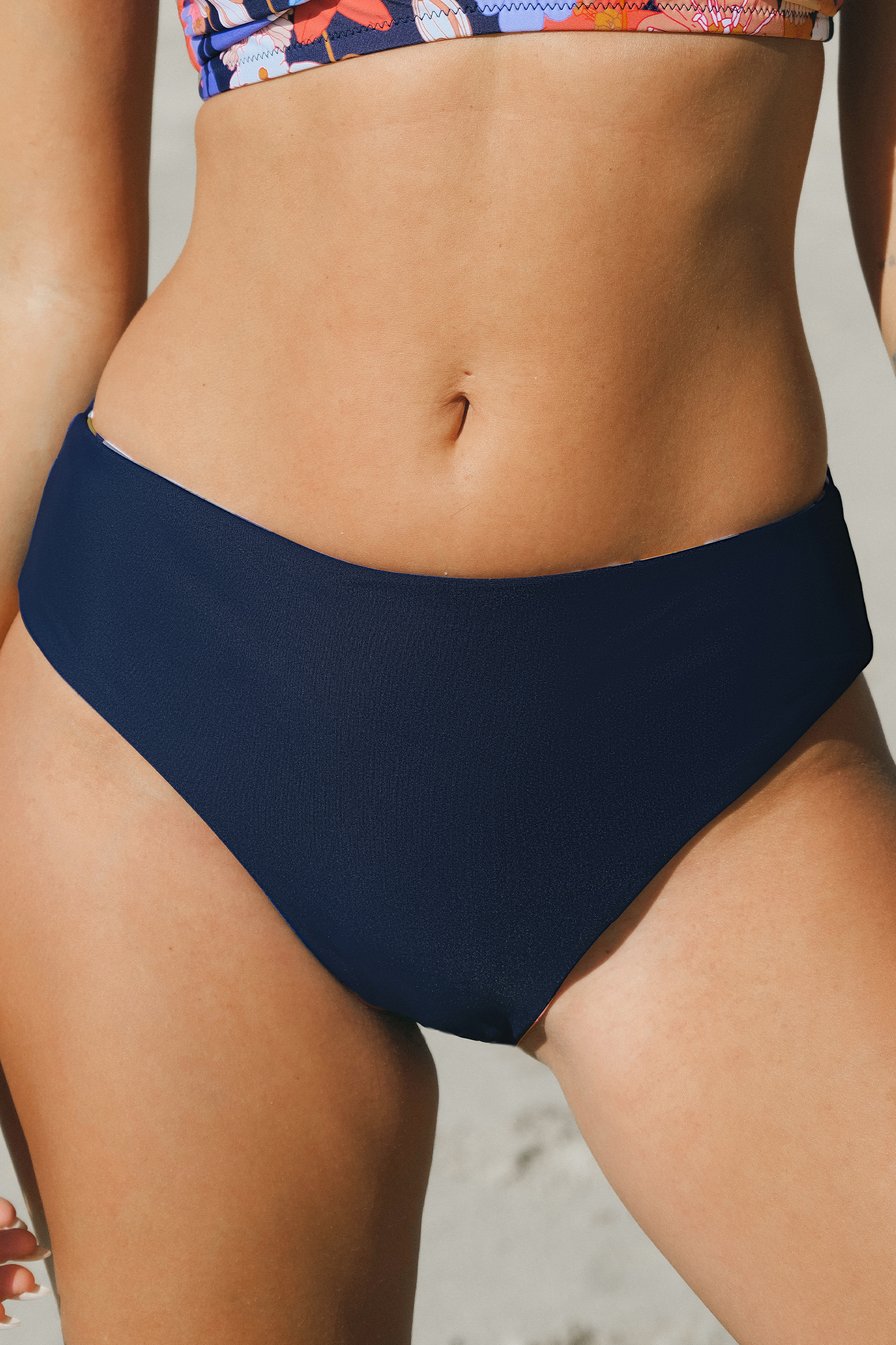 Sun Blooming Floral Reversible Bikini Bottoms