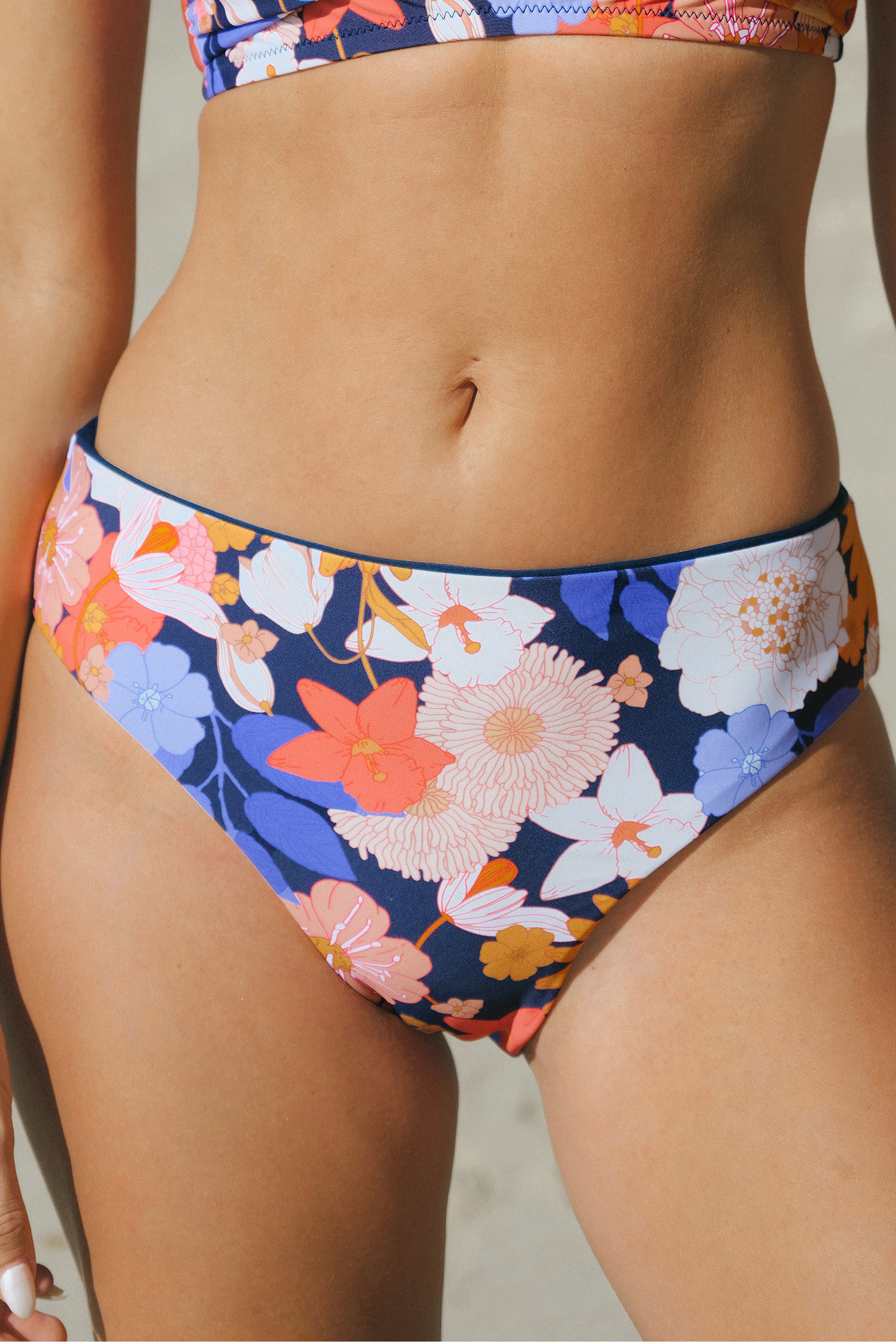 Sun Blooming Floral Reversible Bikini Bottoms