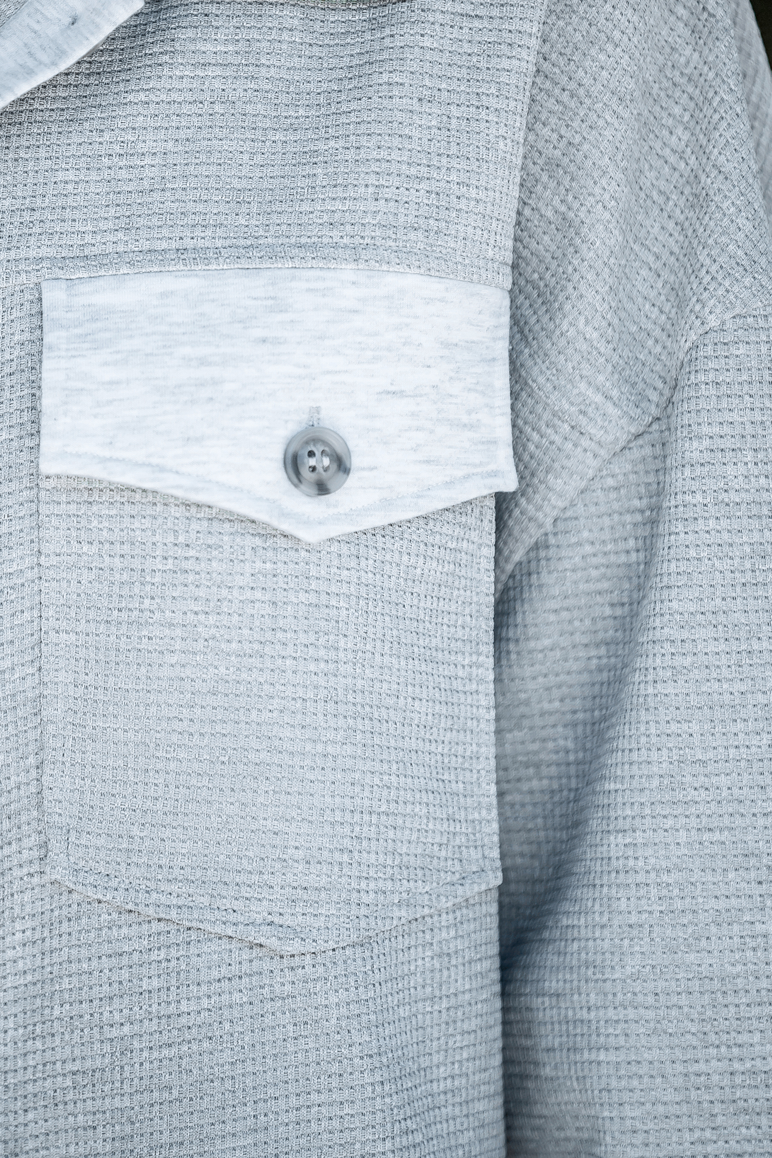 Light Grey Collared Button Up Jacket