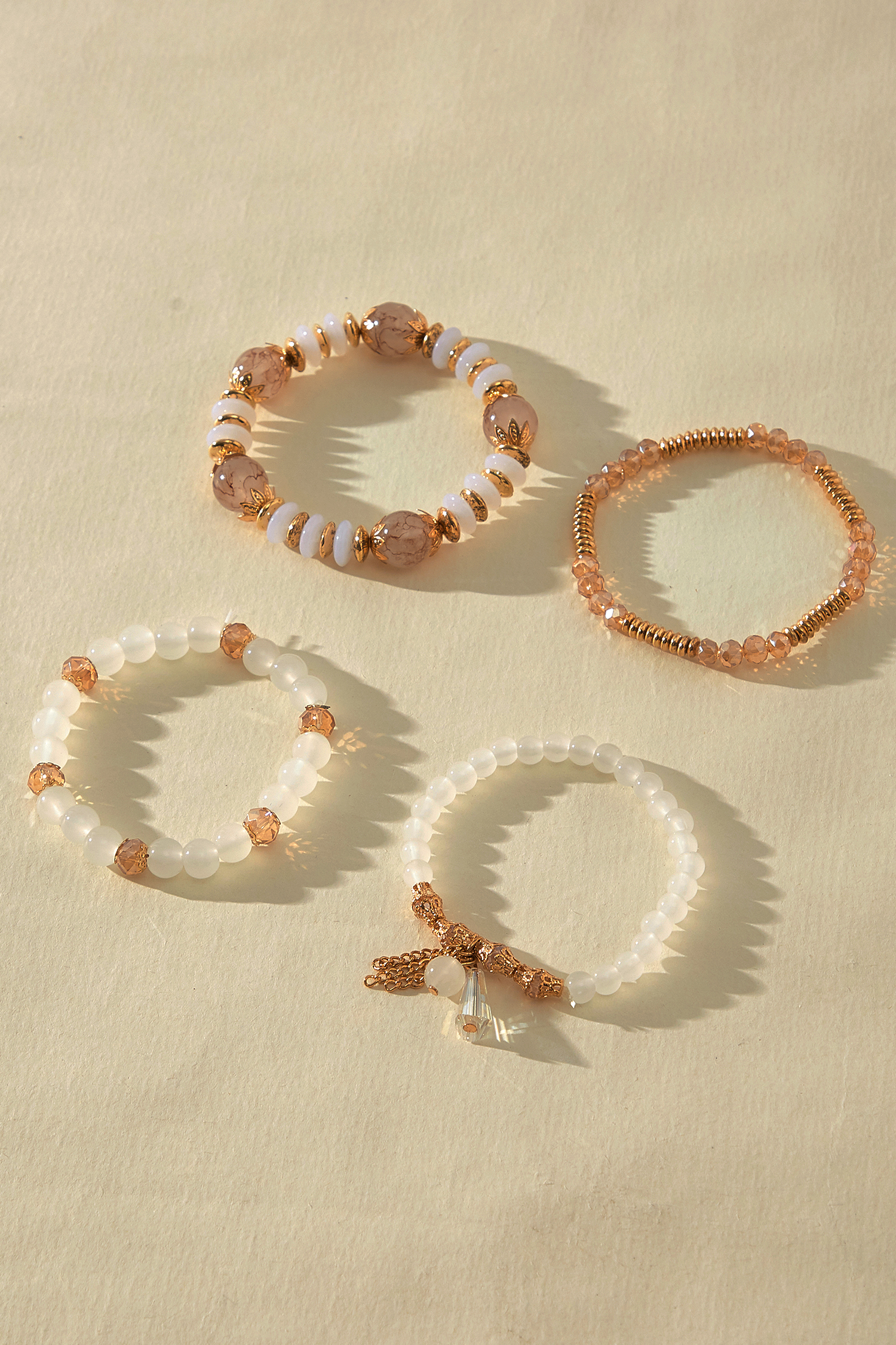 Beaded Gold-Tone Bracelet Set