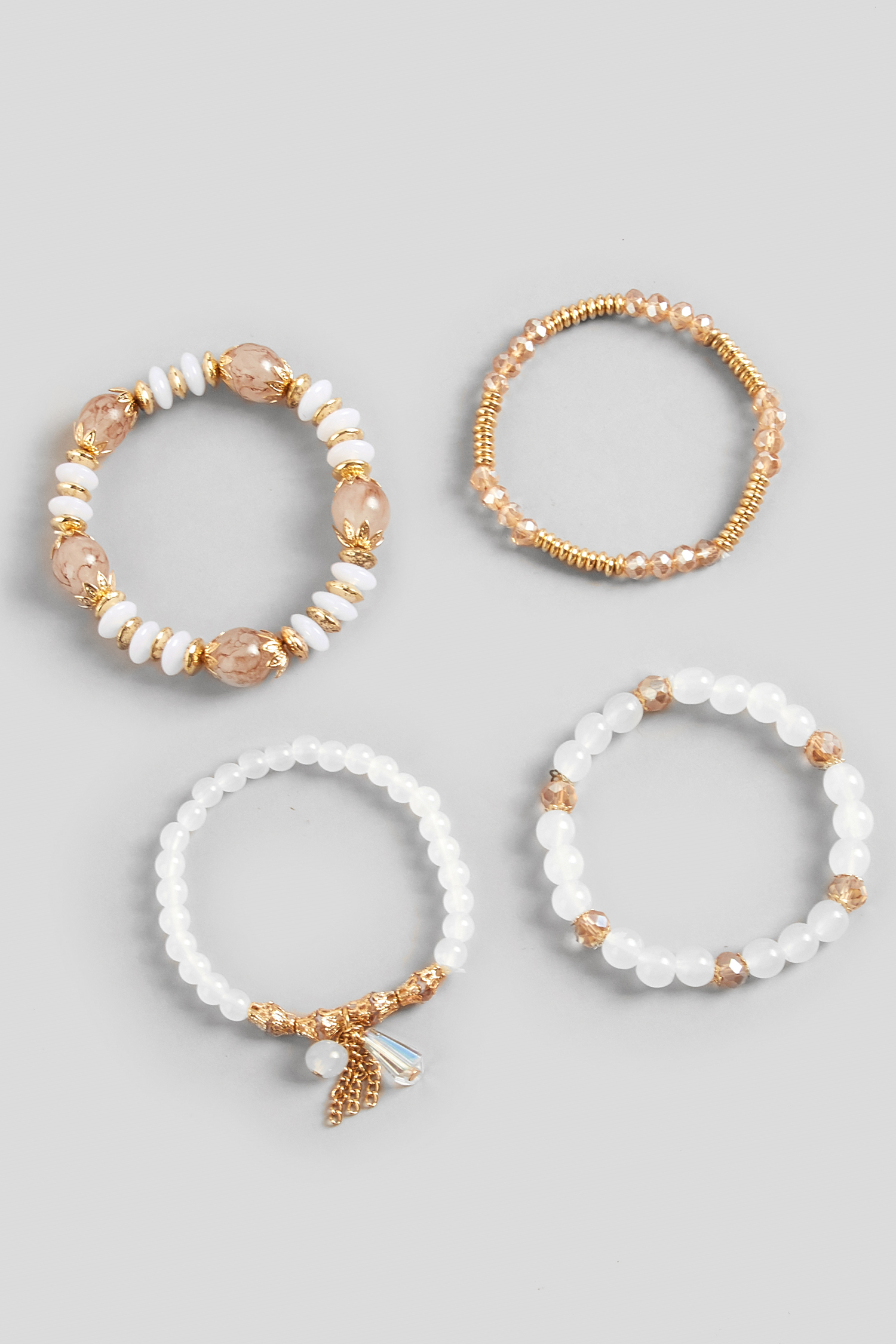 Beaded Gold-Tone Bracelet Set
