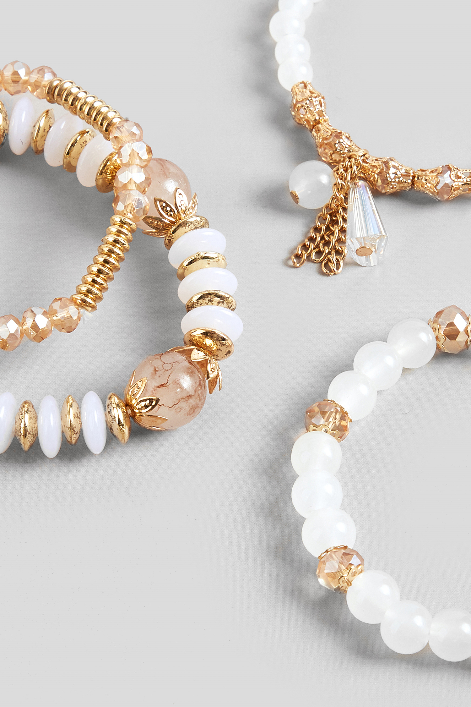 Beaded Gold-Tone Bracelet Set