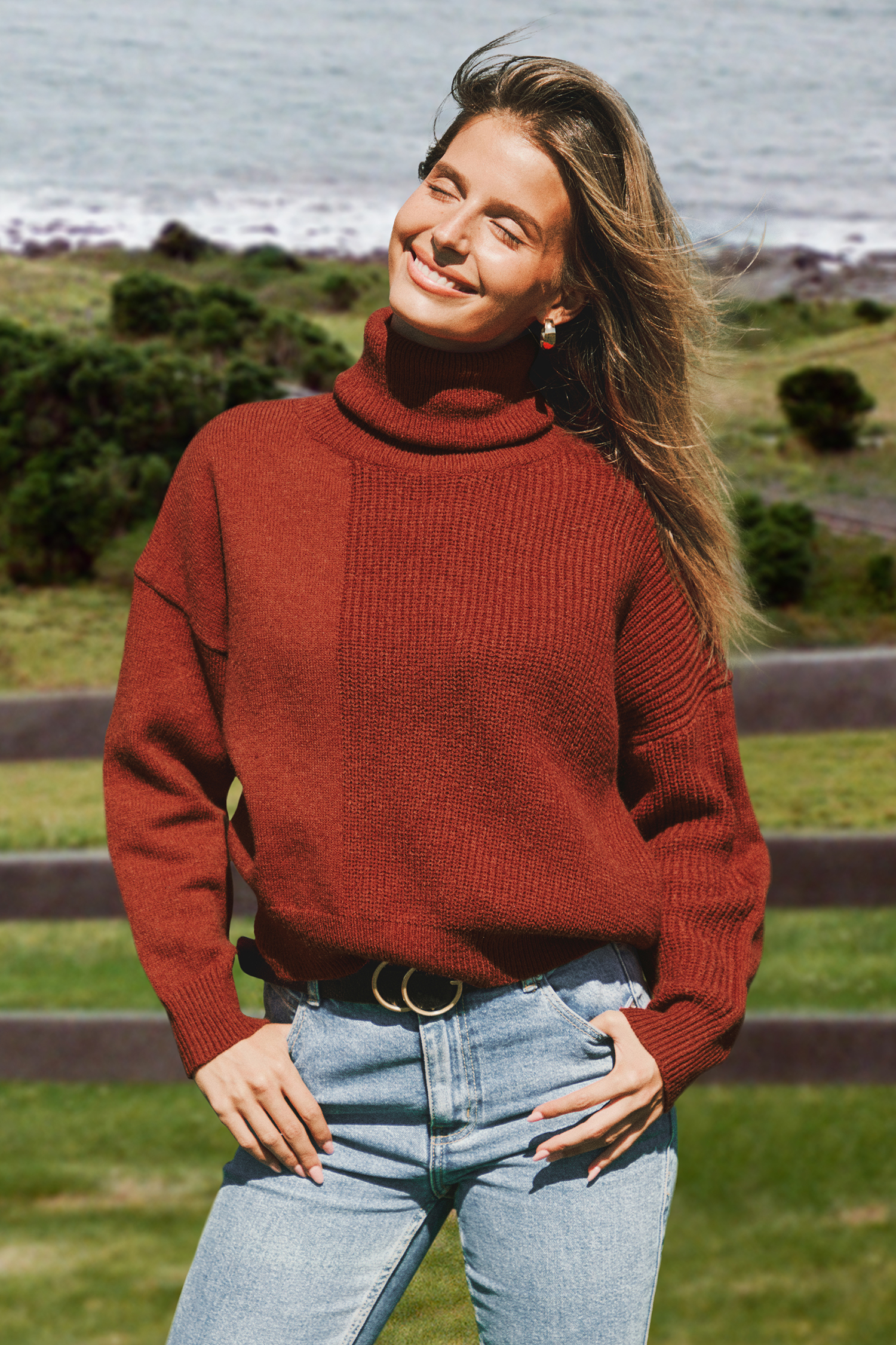 Red Long Sleeve Turtleneck Sweater | Cozy & Bold Style | Cupshe