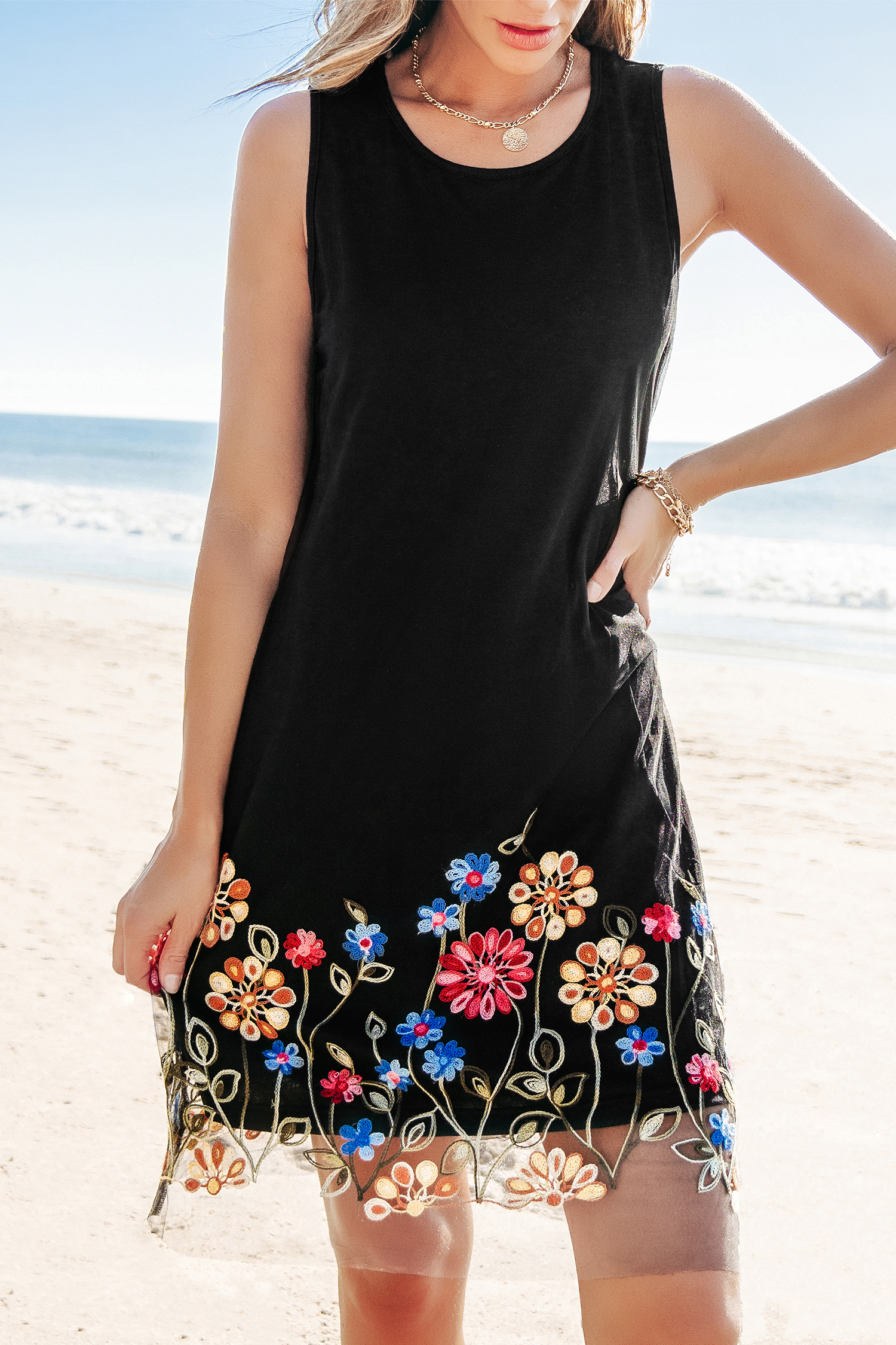 25SS◆HAE BY HAEKIM◆Flower Cut out mini Dress Sugar Thrillz Velour Floral Print Mini Dress - Black – Dolls