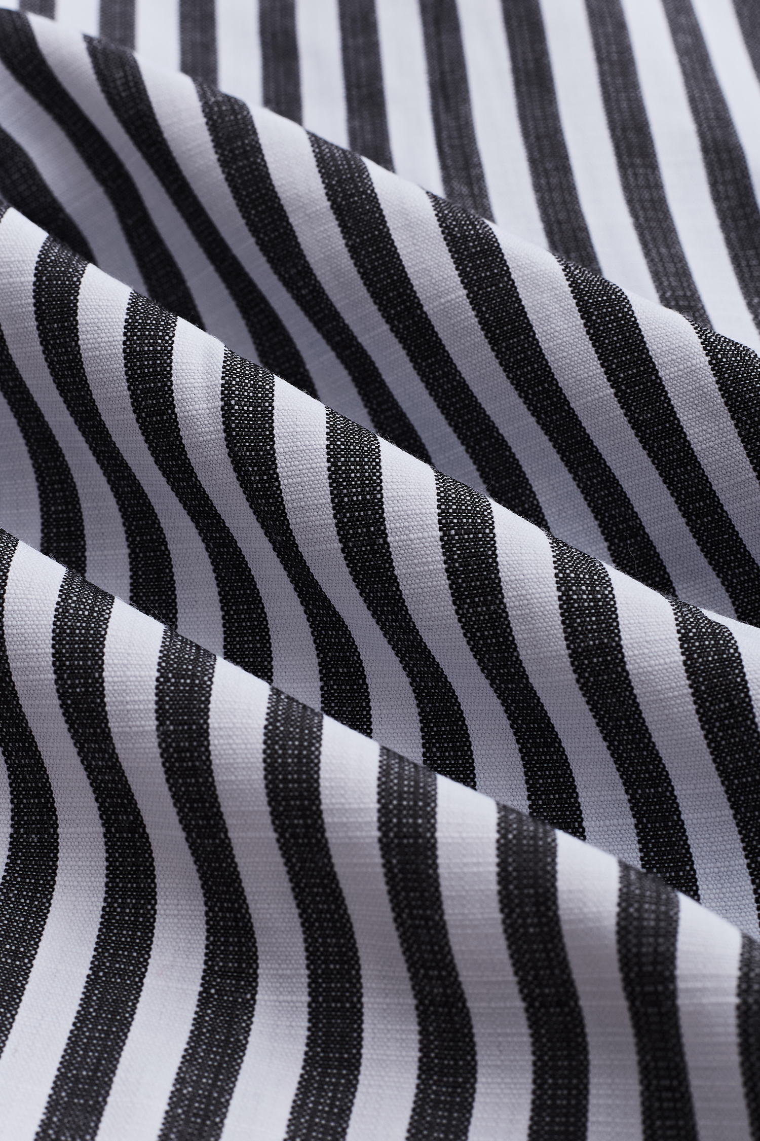 Black Striped V-Neck Flutter Sleeve Mini Dress