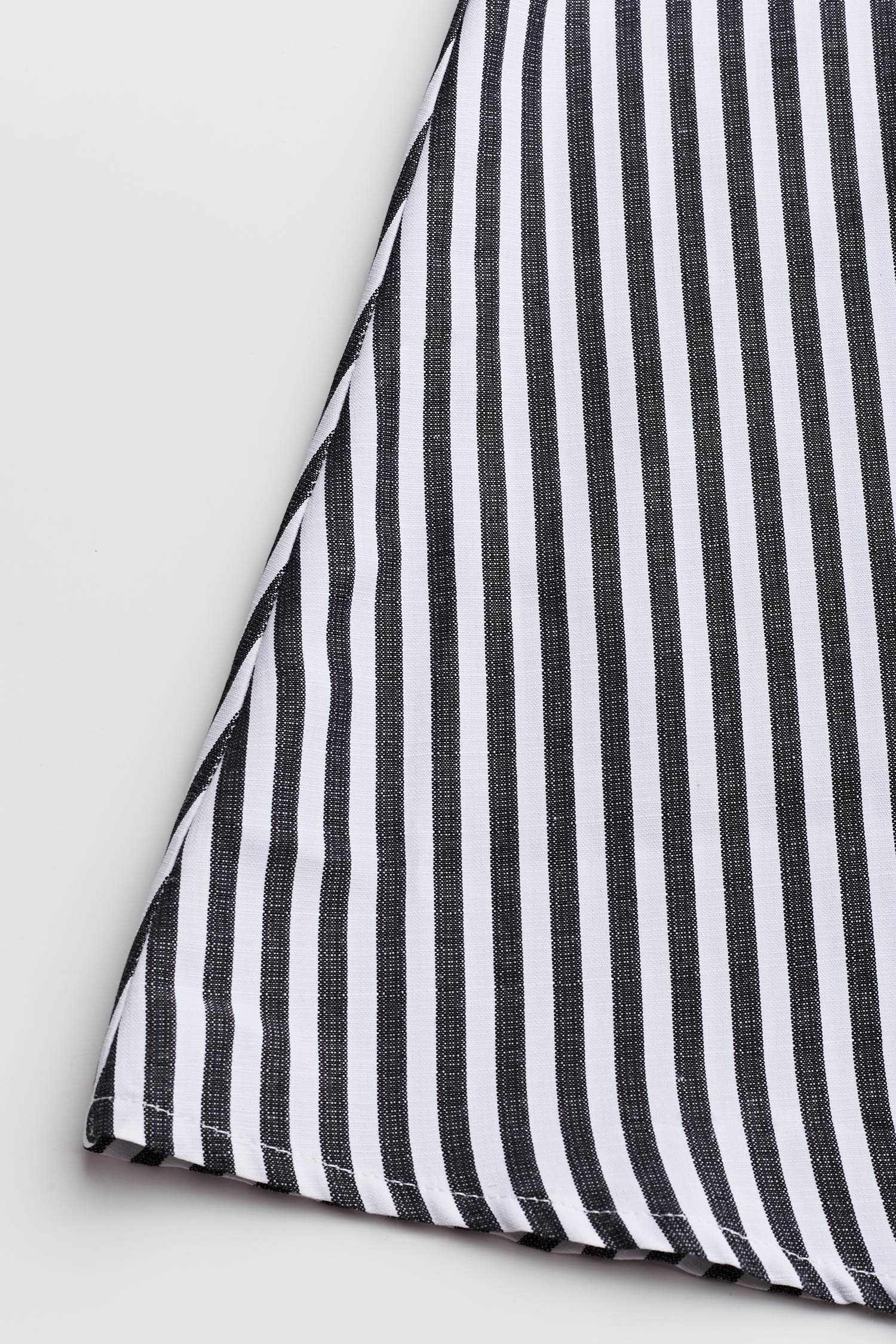 Black Striped V-Neck Flutter Sleeve Mini Dress