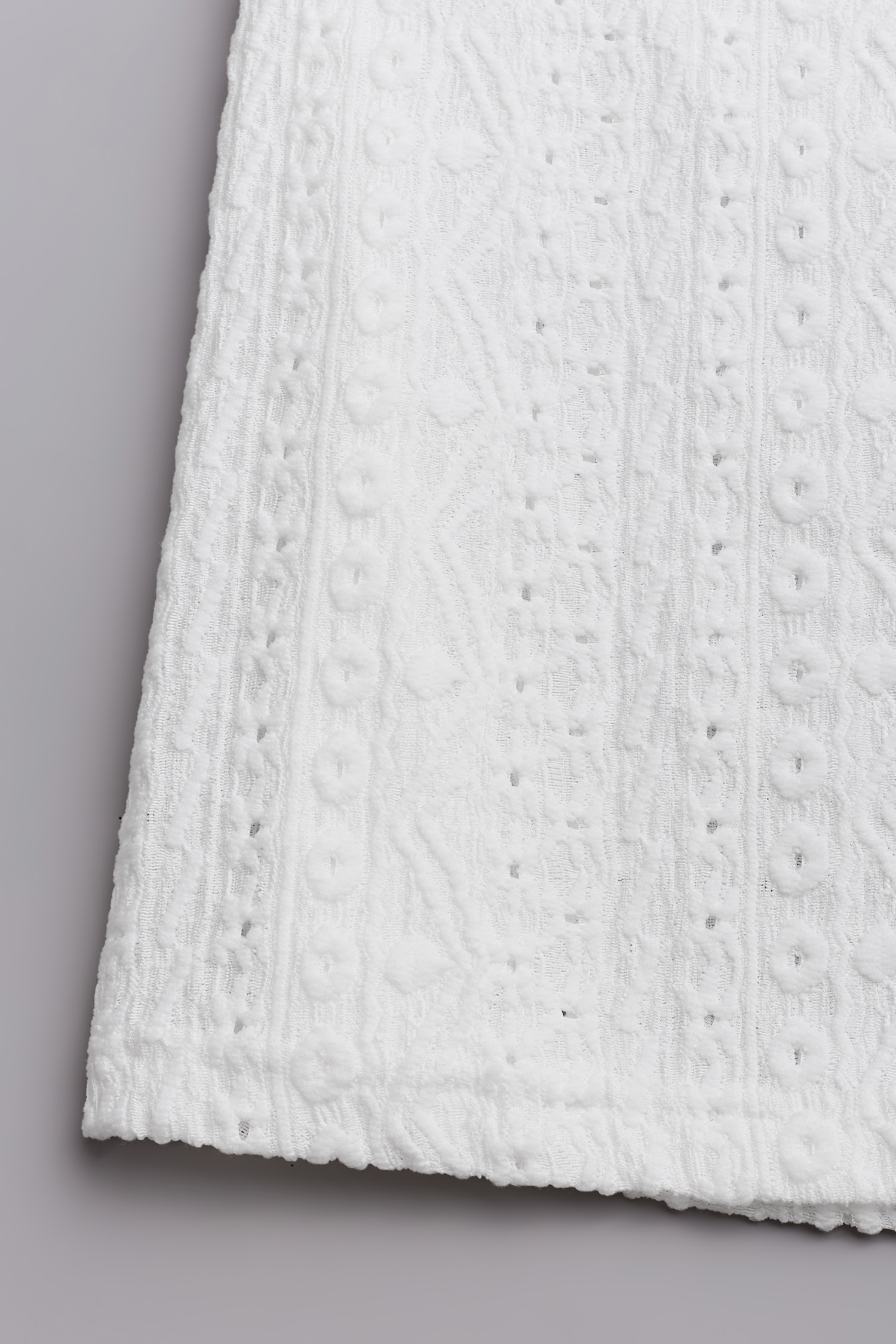 White Eyelet Short Sleeve Tee