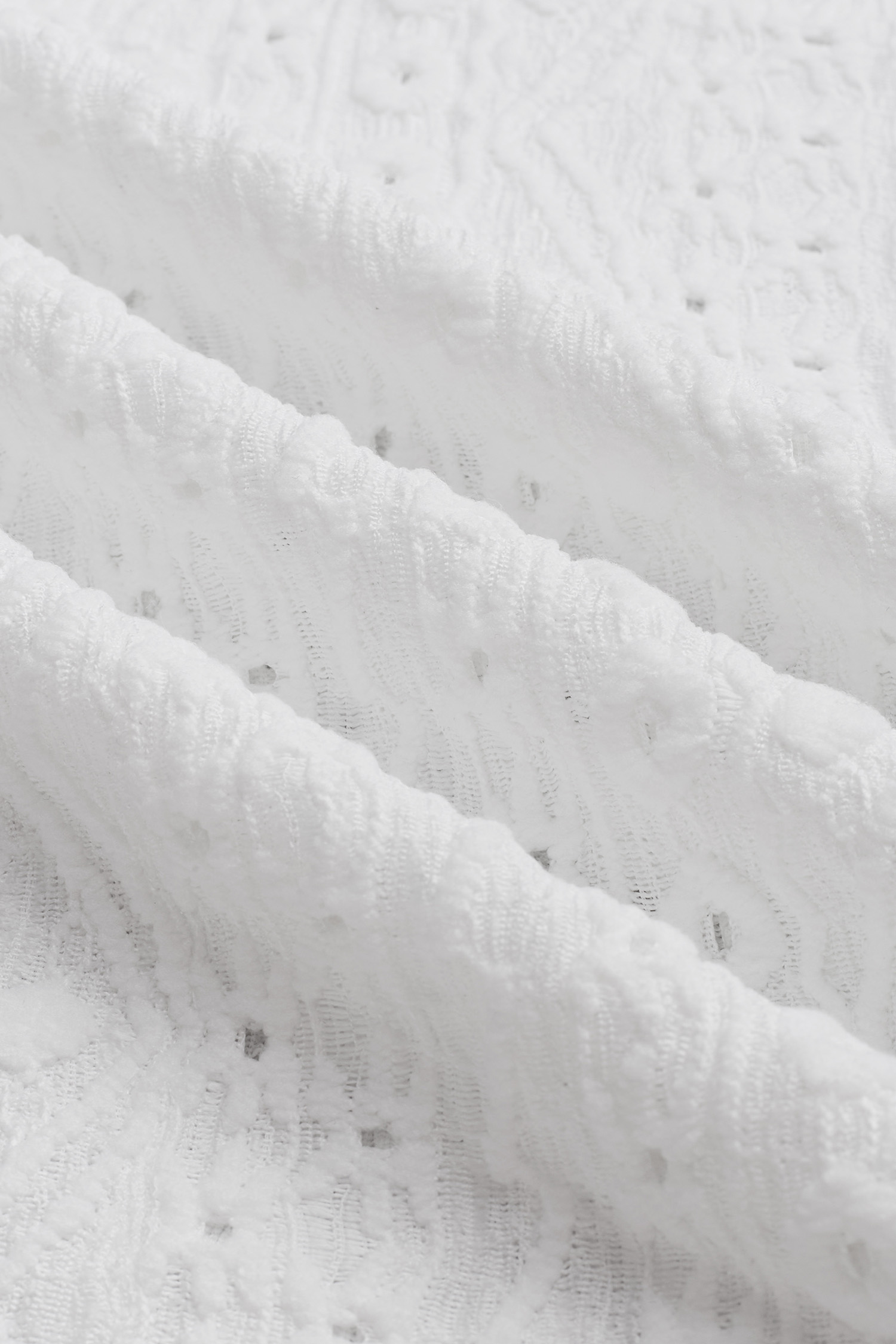 White Eyelet Short Sleeve Tee