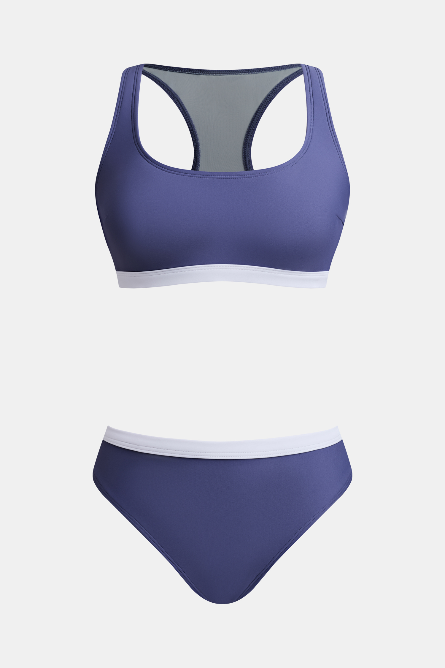 Roaming River Sporty Back Bralette & Banded Hipster Bikini Set