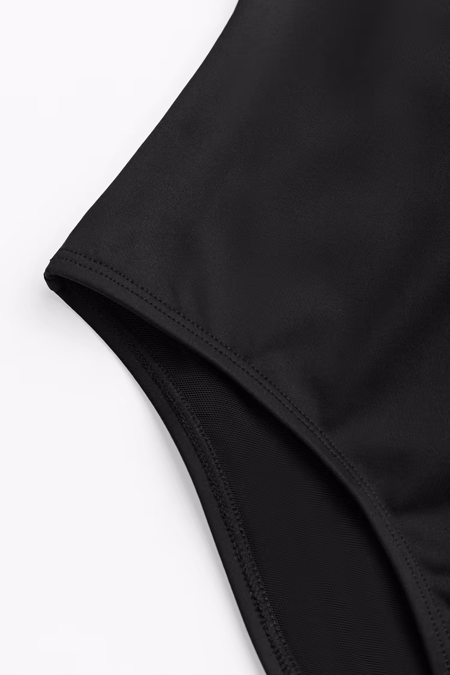 Black Plunging Slim & Sculpt Lace-Up Back One-Piece