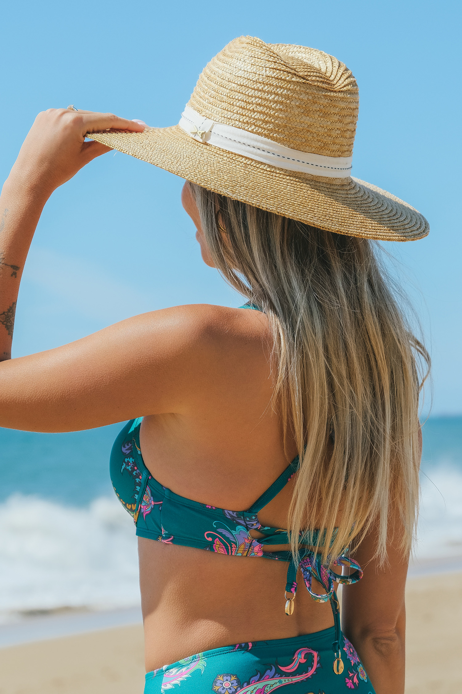 Sunshine Paisley Sweetheart Bikini Top