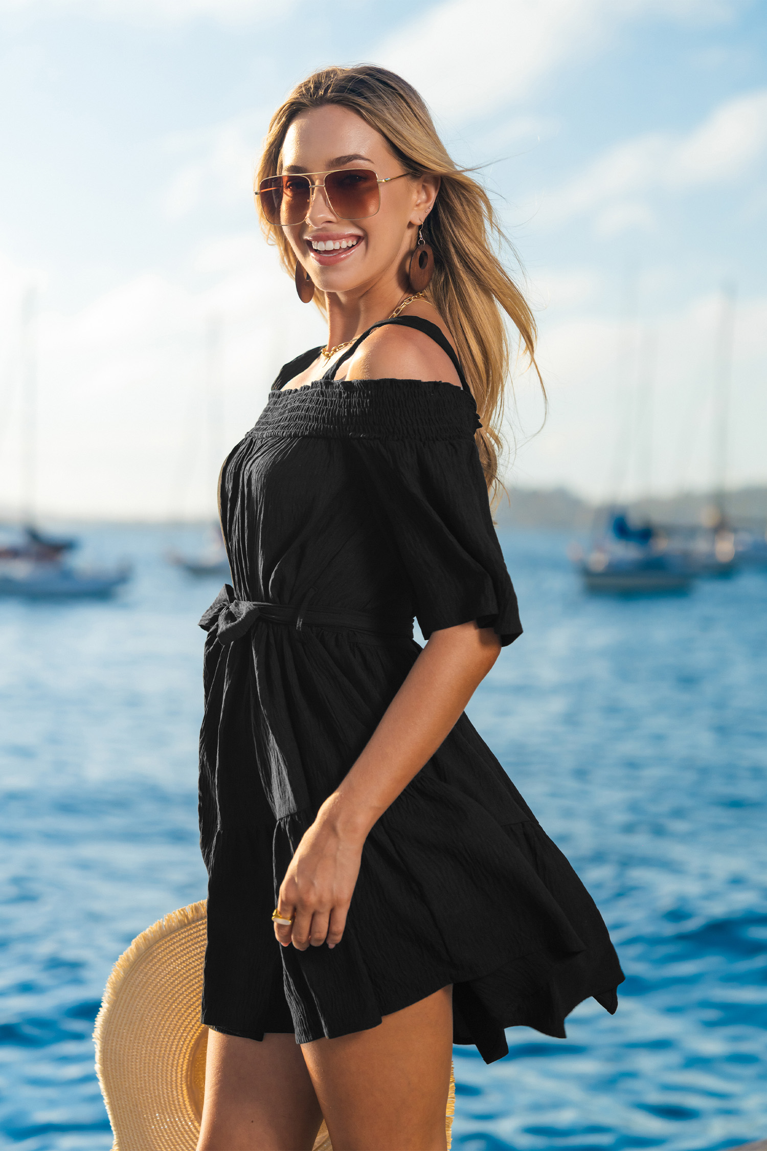 Cupshe Sundown Chic Black Mini Dress