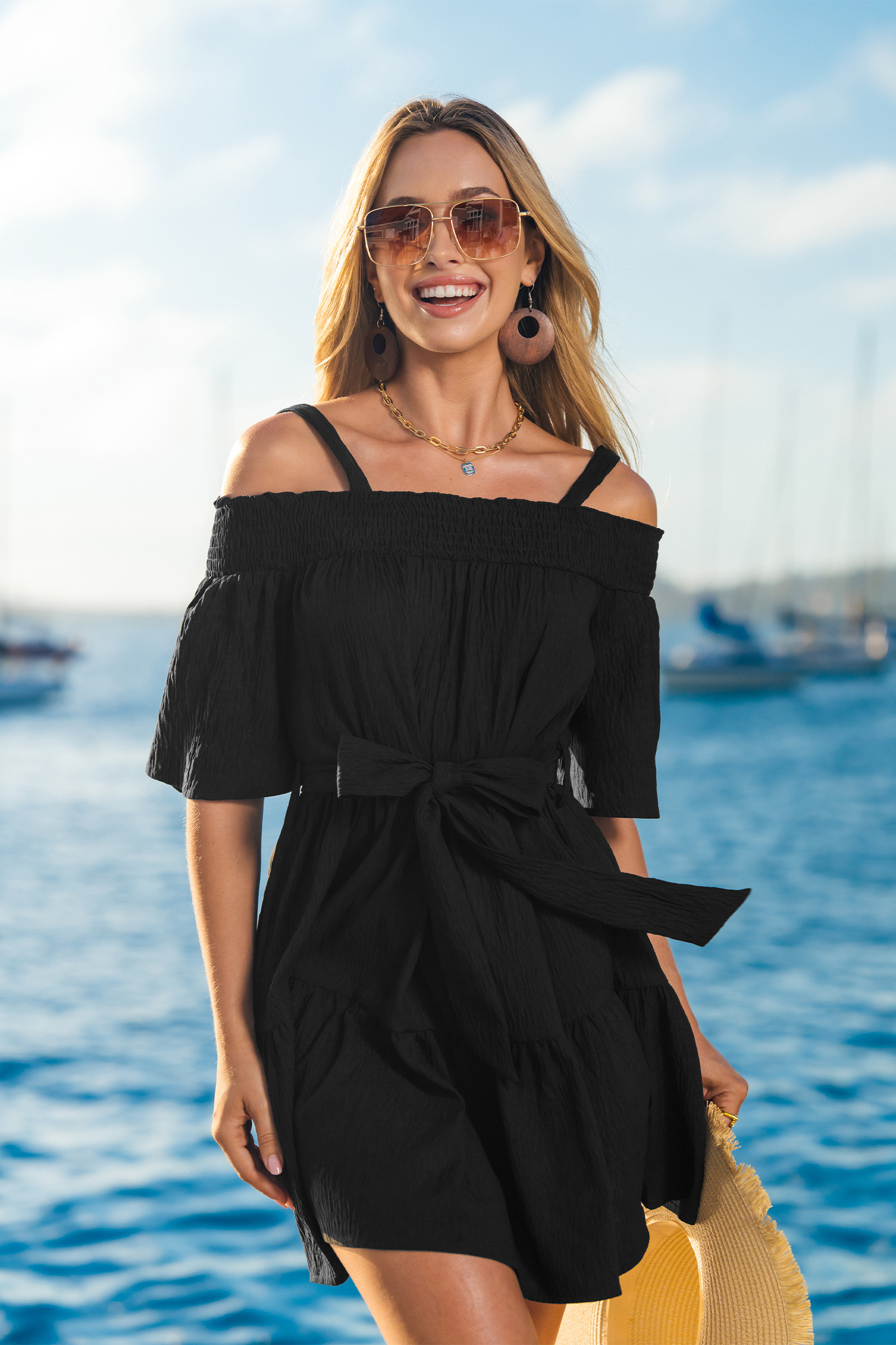 Cupshe Sundown Chic Black Mini Dress