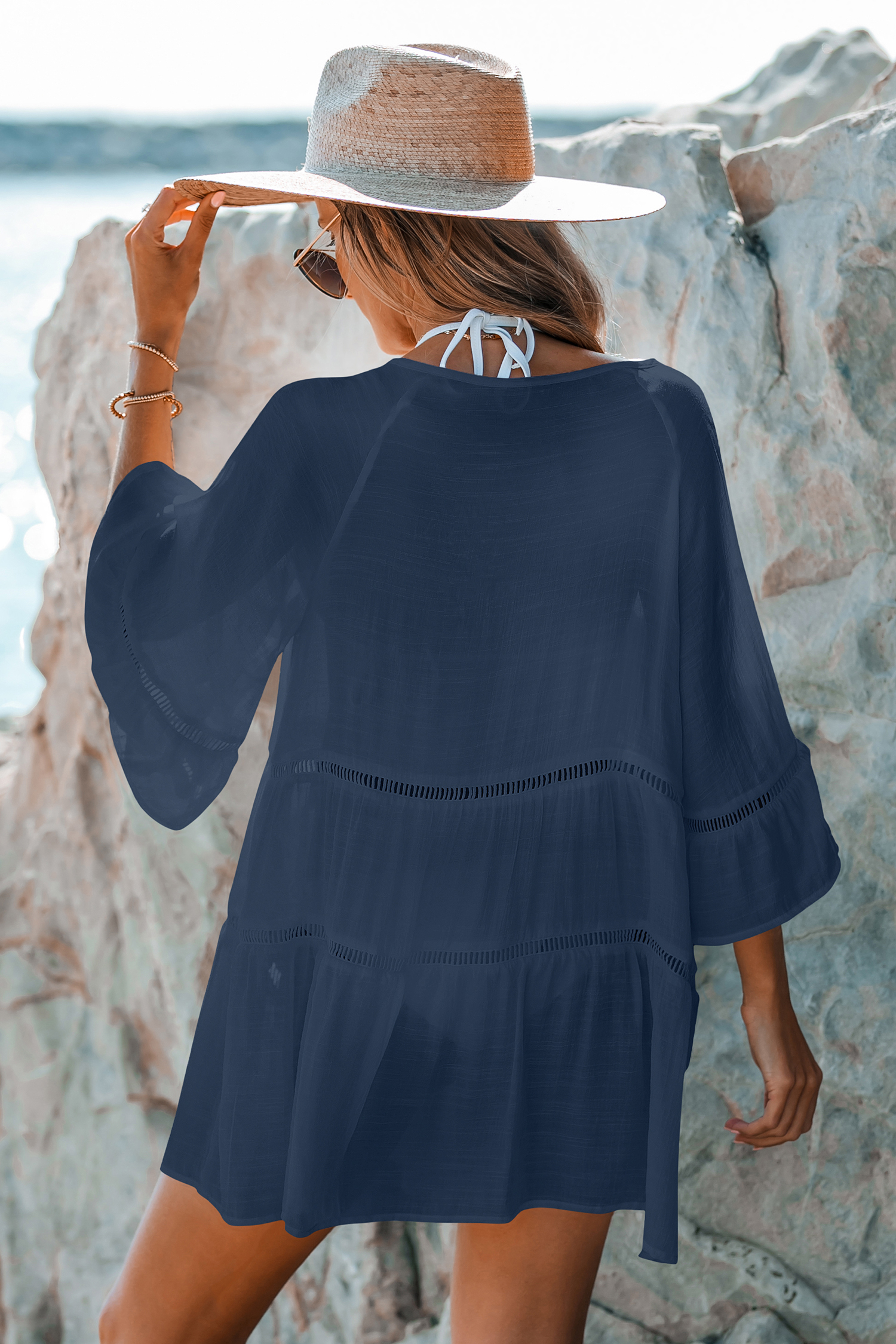CELESTIA DRESS UPF 50+, LOW TIDE NAVY