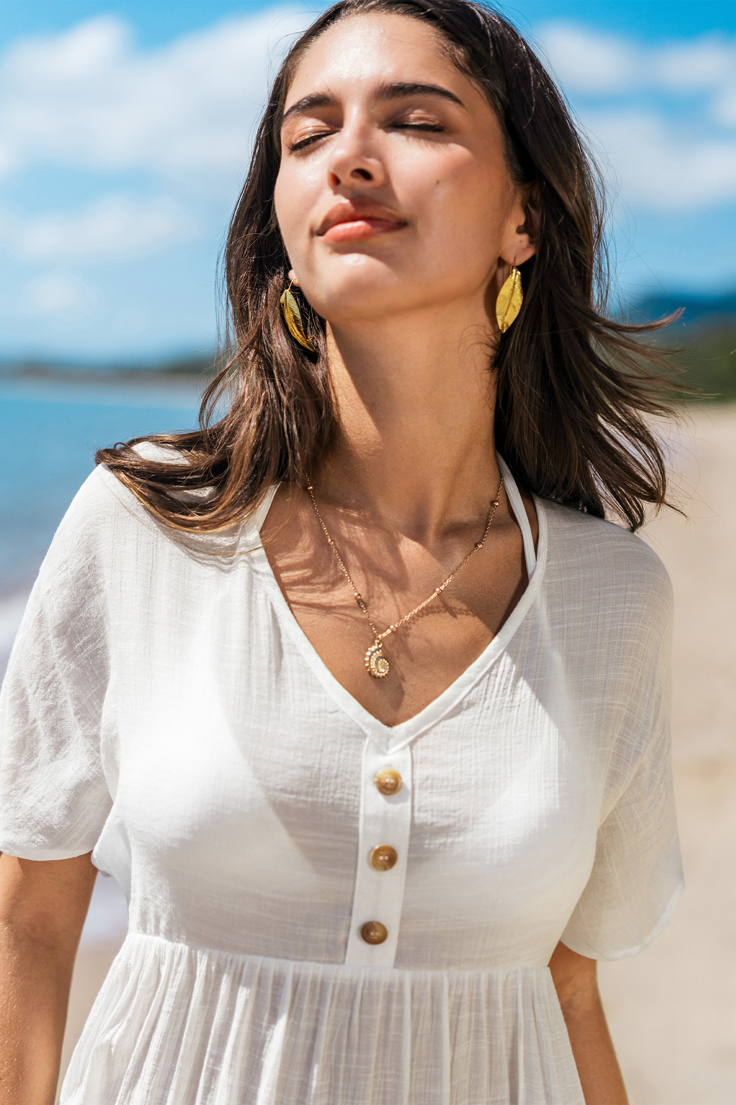 Cupshe Summer Dream White Cover-up Mini Dress In White