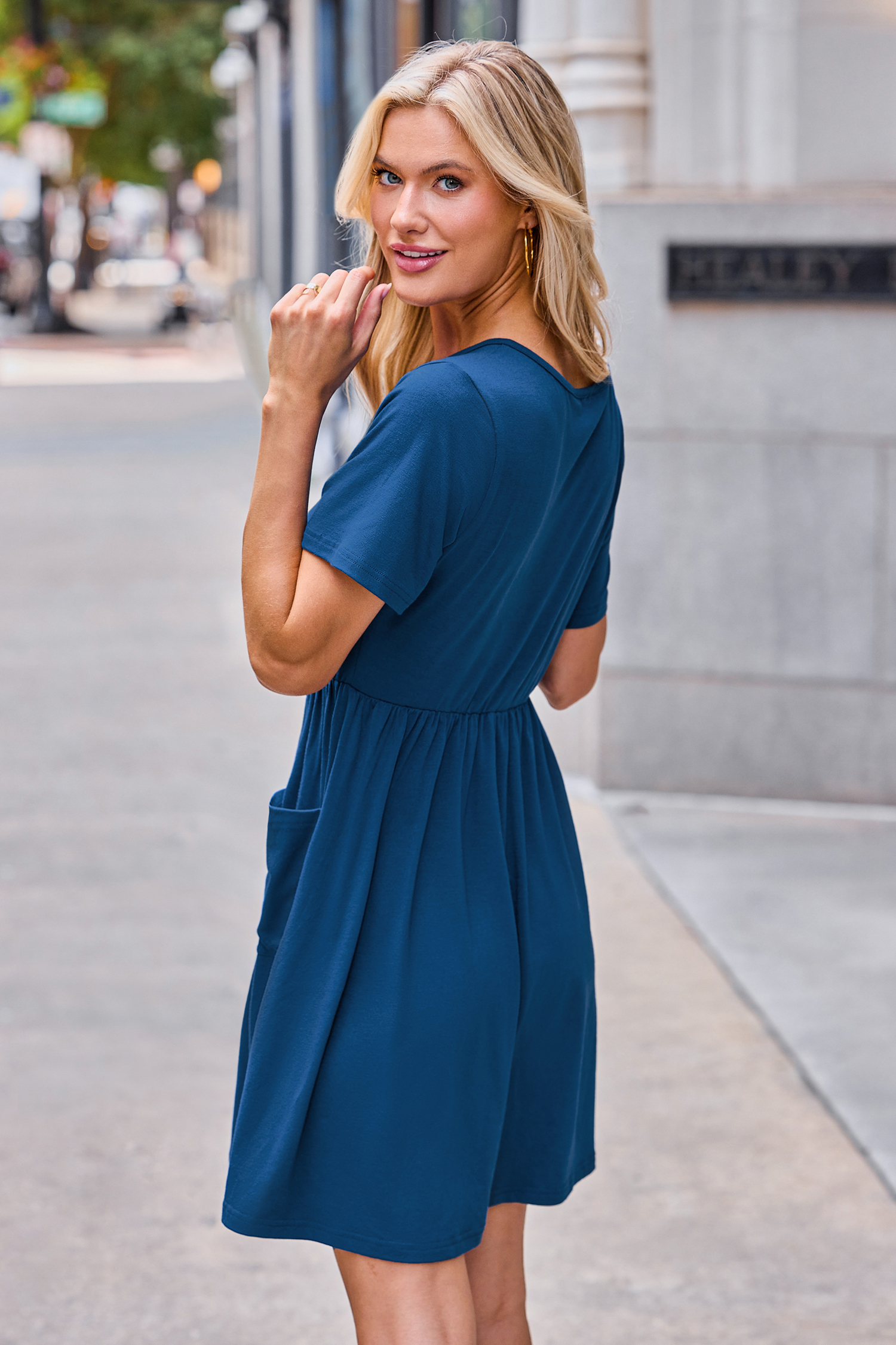 Cupshe Here To Stay Blue Mini Dress In Blue