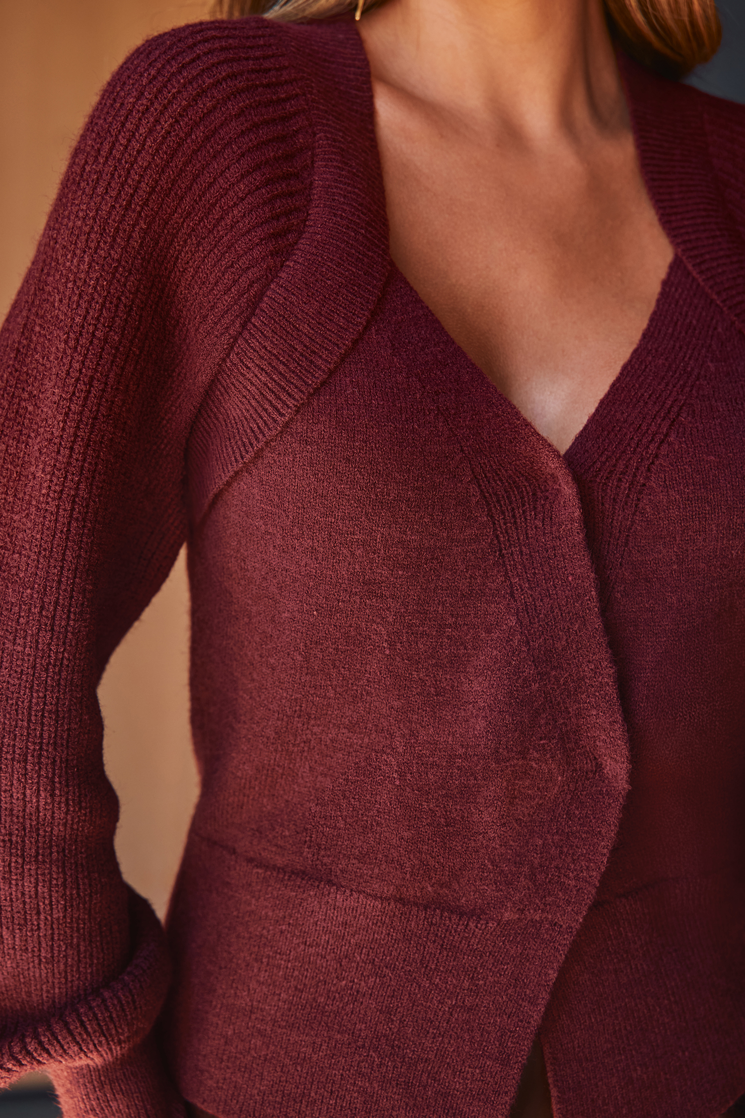 Downtown Classic Red Cardigan