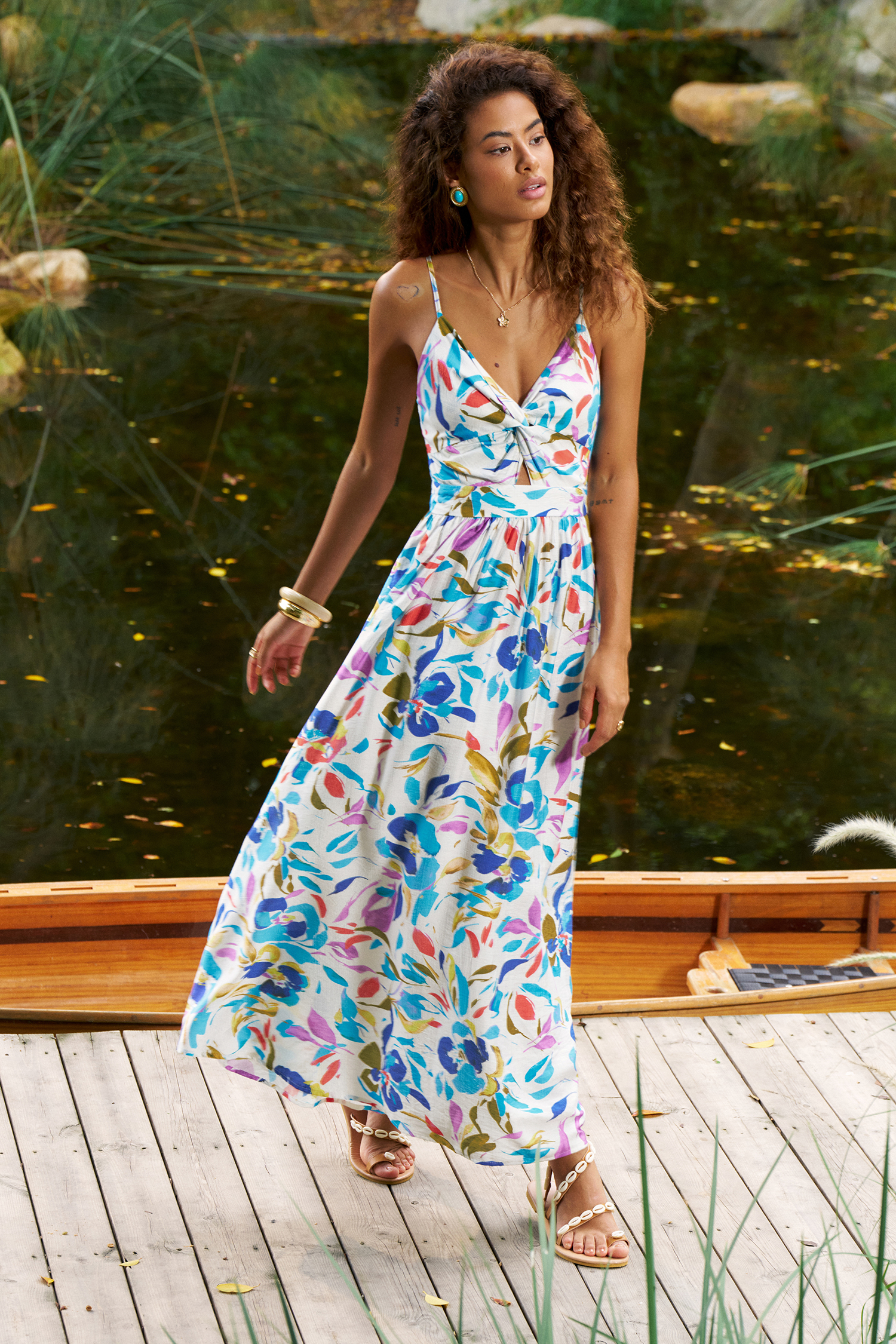 Tropical Punch Floral Maxi Dress