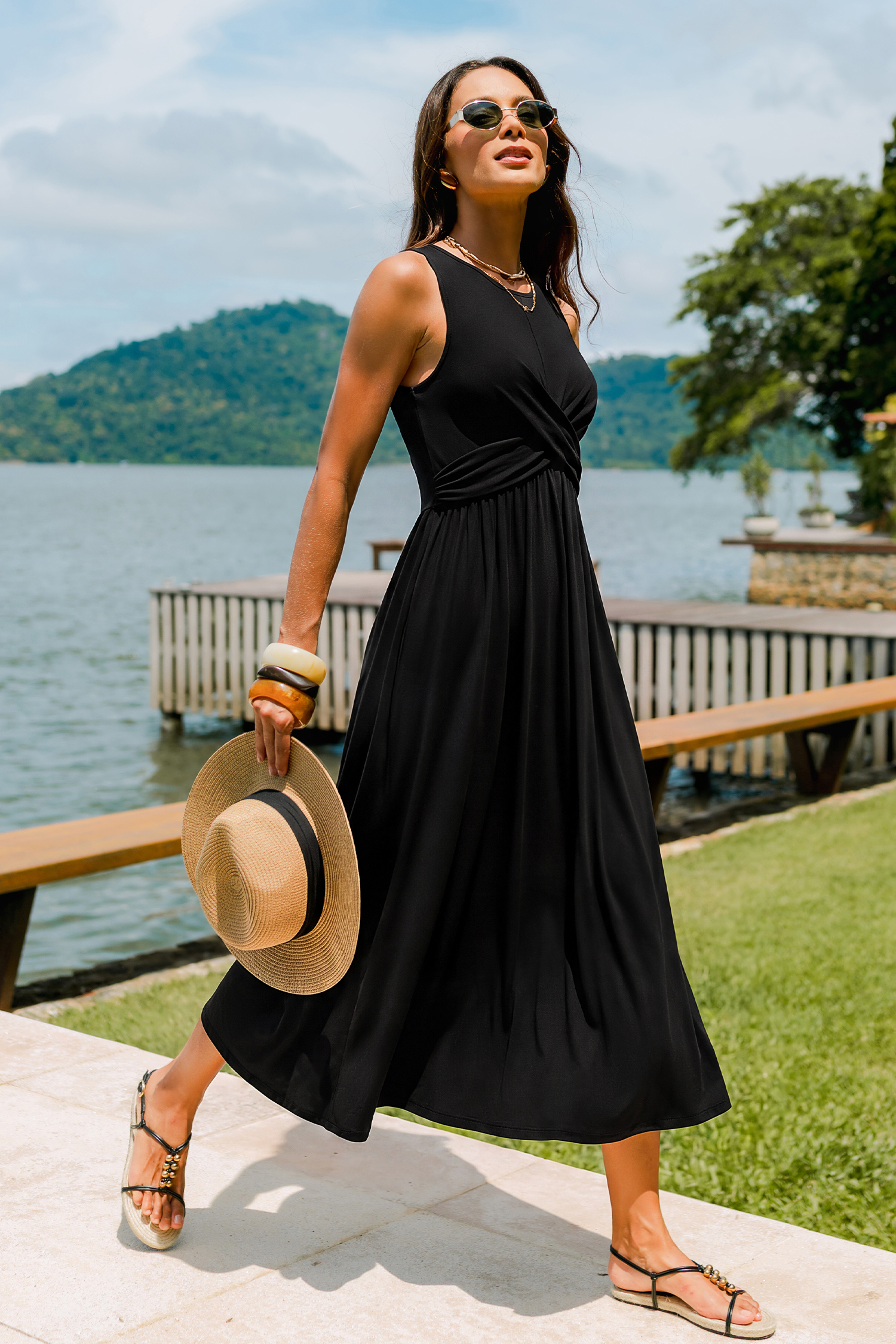 Couldn't Resist Black Midi Dress