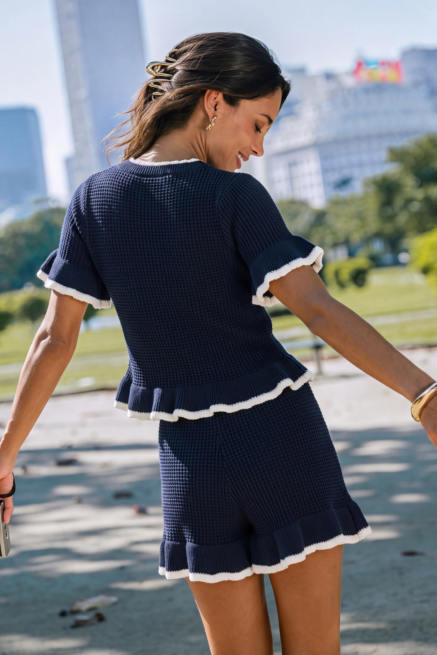 Come Around Blue Top 2-Piece Set