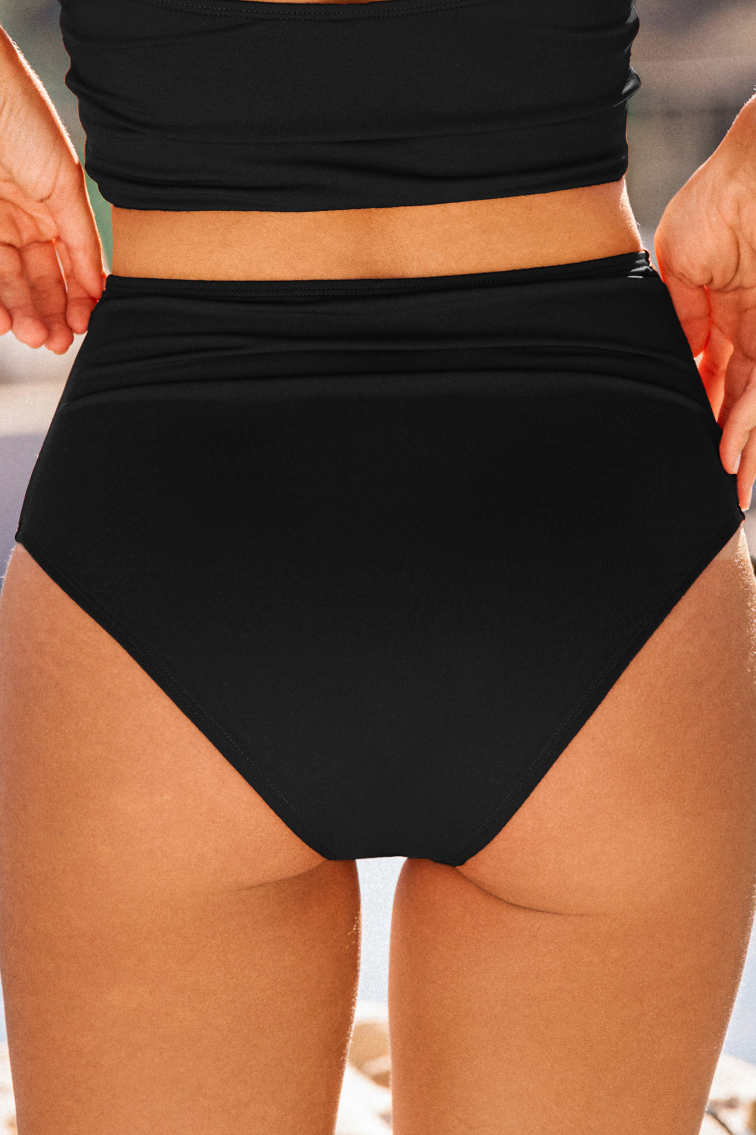 Saltwater Story Black Bikini Bottoms