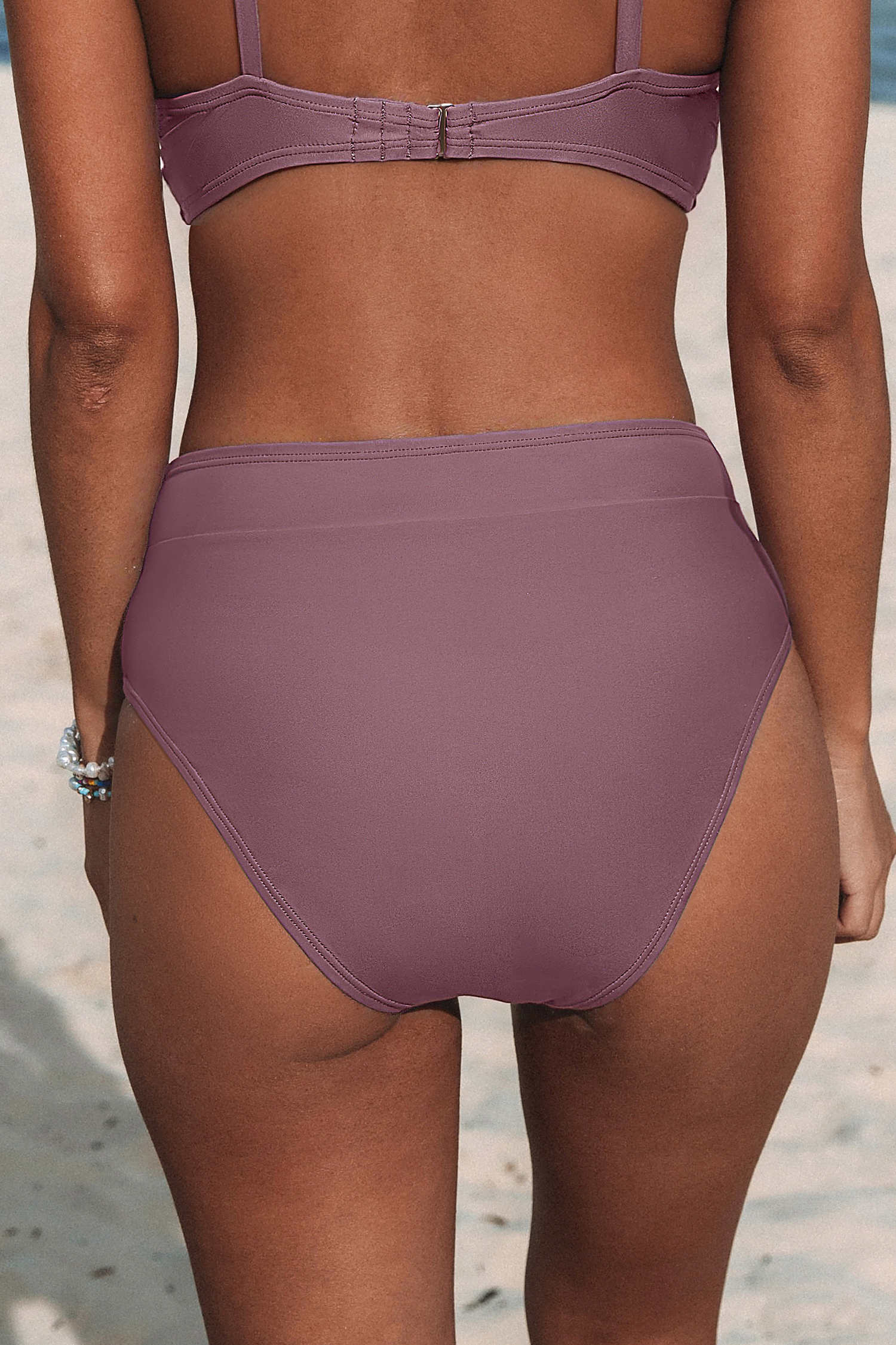 Retro Muse Purple High-Waisted Bikini Bottom