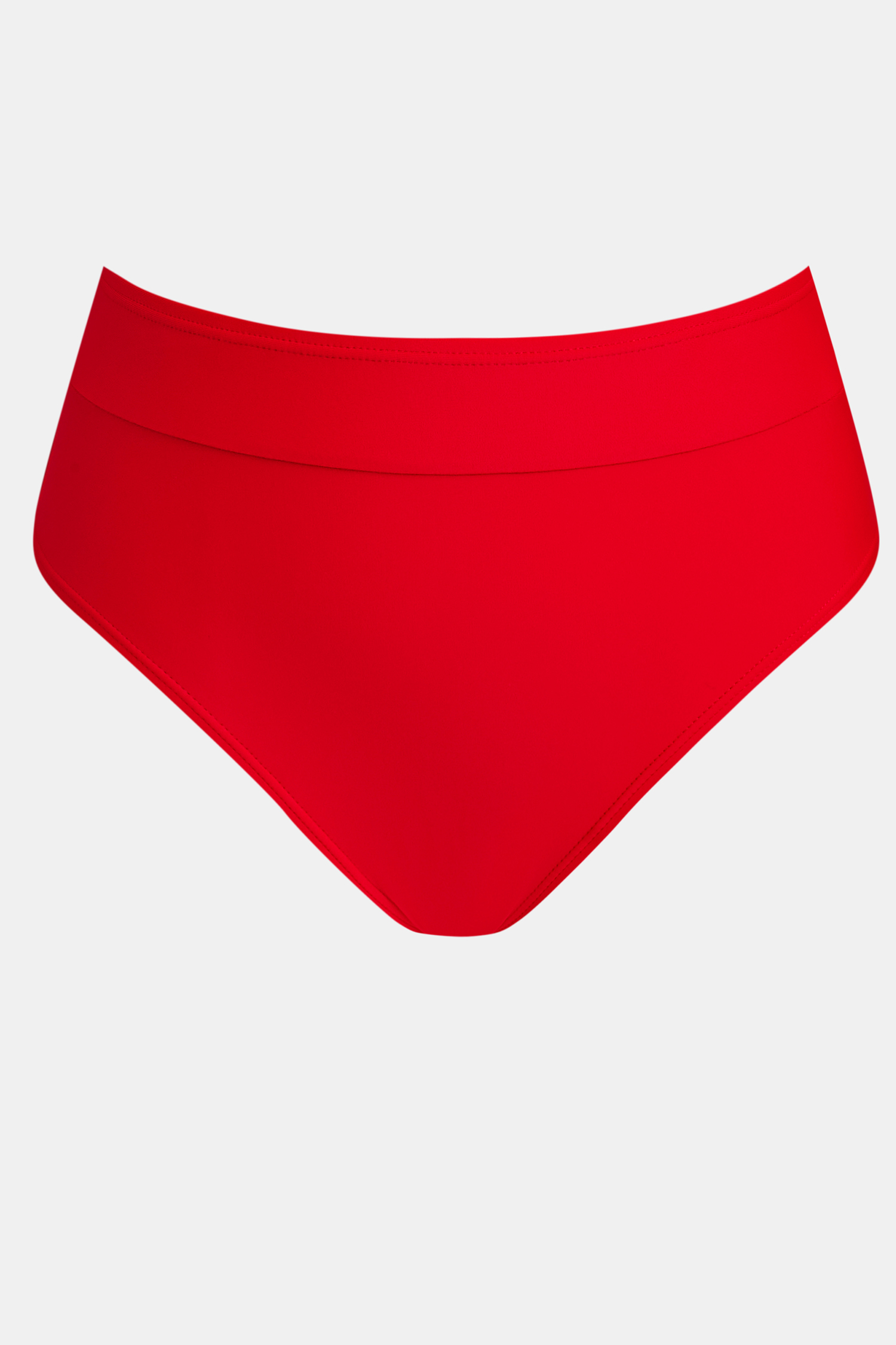 Scarlet Hour Red High-Waisted Bikini Bottom