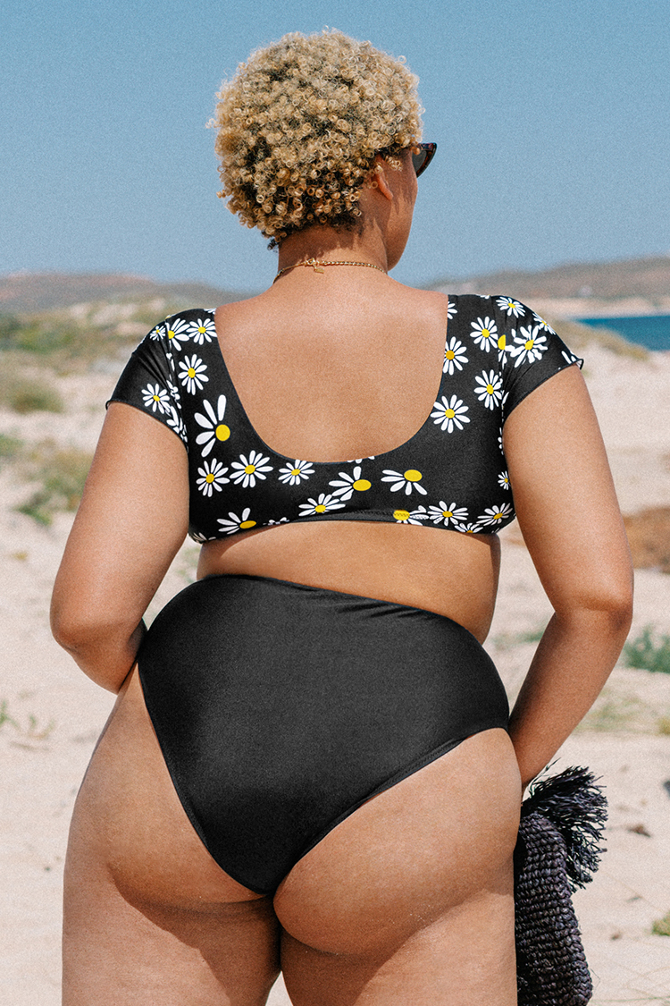 Lucia High Waisted Plus Size Bikini Bottom