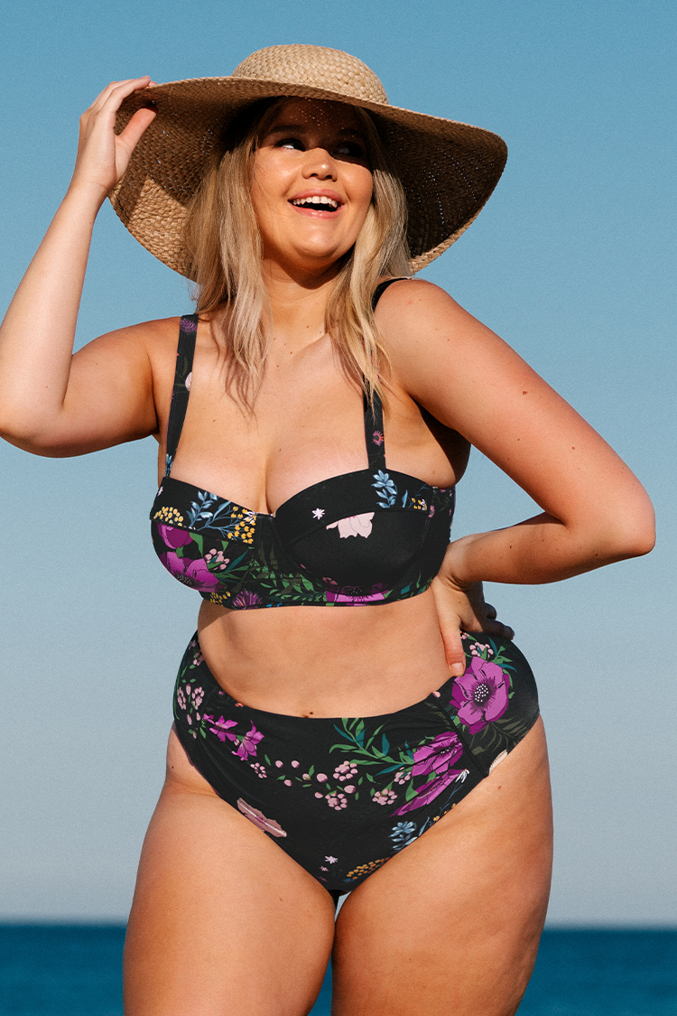 Annabelle Floral Plus Size Bikini Bottom