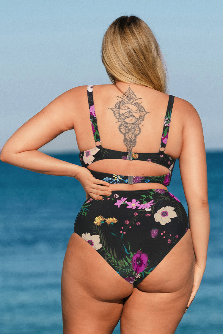 Annabelle Floral Plus Size Bikini Bottom