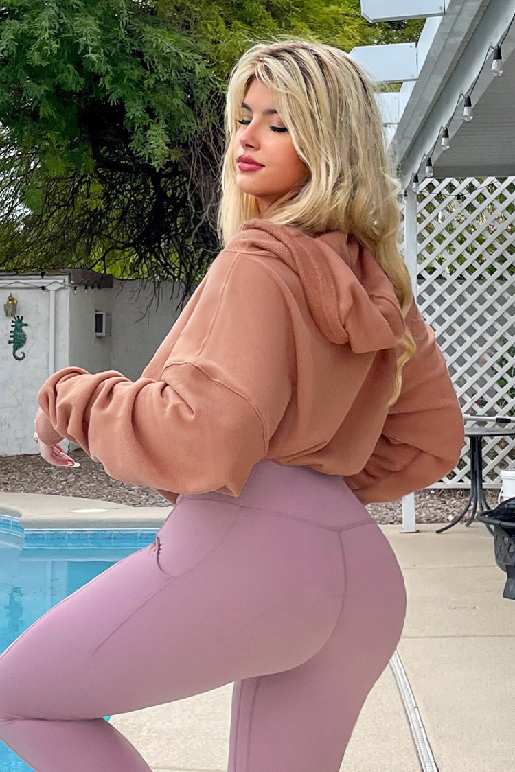 Barbados Drop Shoulder Crop Long Sleeve Hoodie