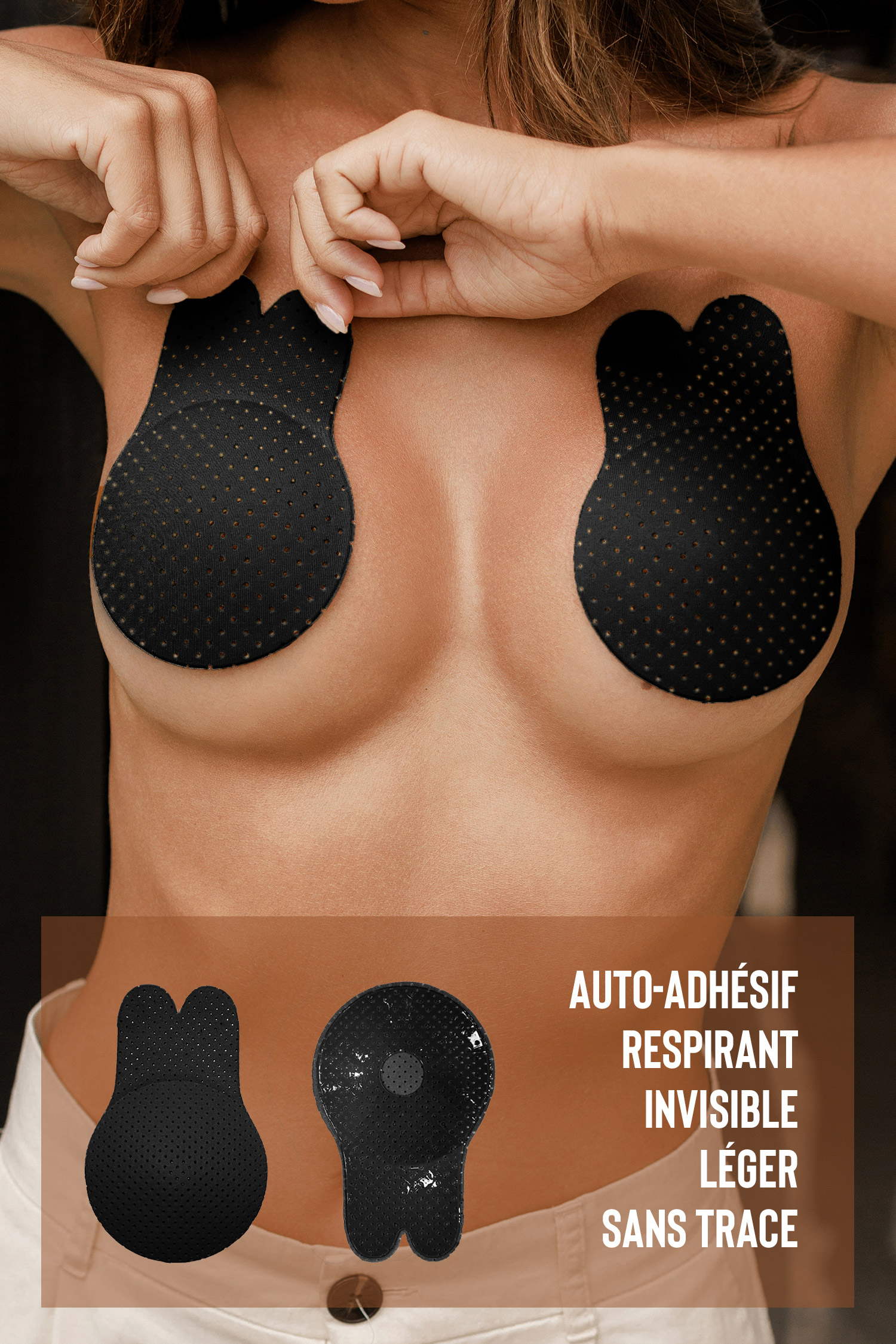 Niidor Cache-tétons Réutilisables En Silicone Et Adhésif Respirant