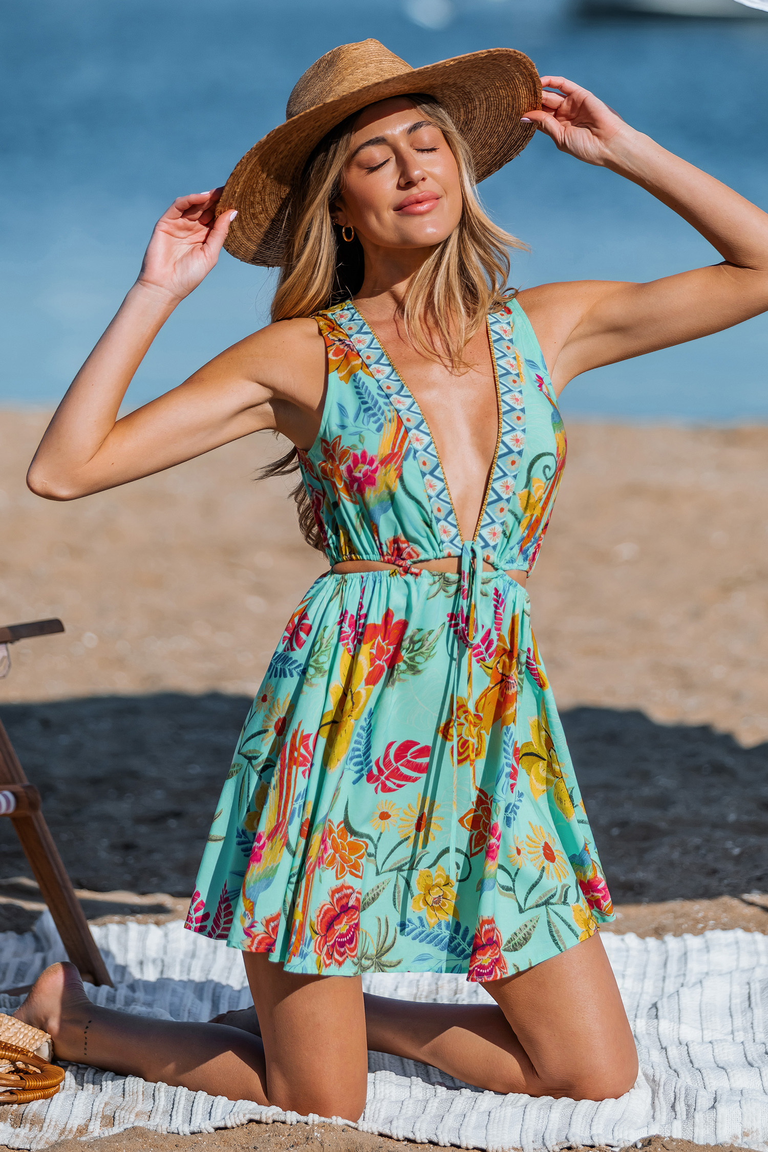 Island Sorbet Floral Mini Dress