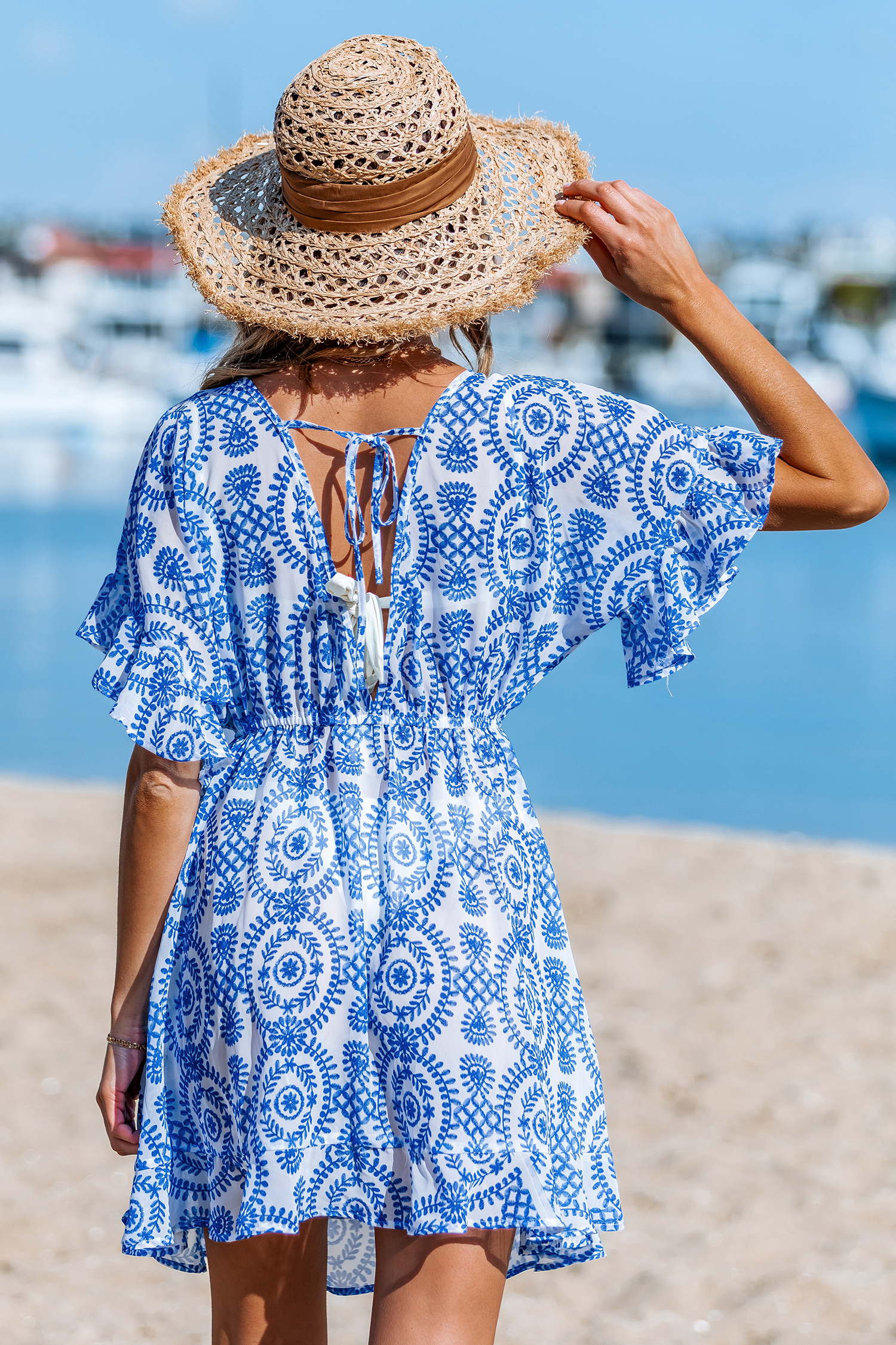 Seaside Serenity Blue Cover-Up Dress