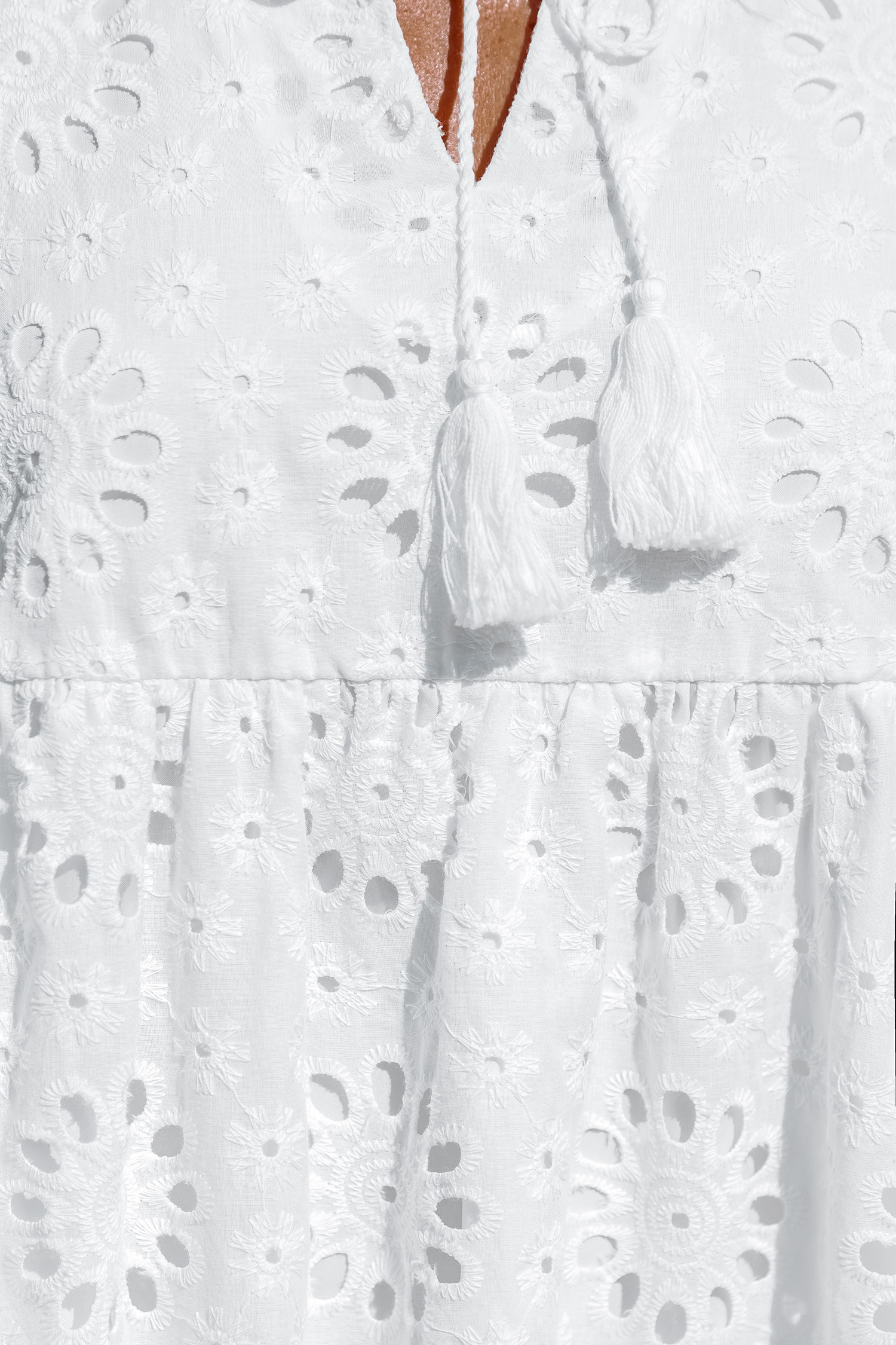 Delicate Blossom White Mini Dress