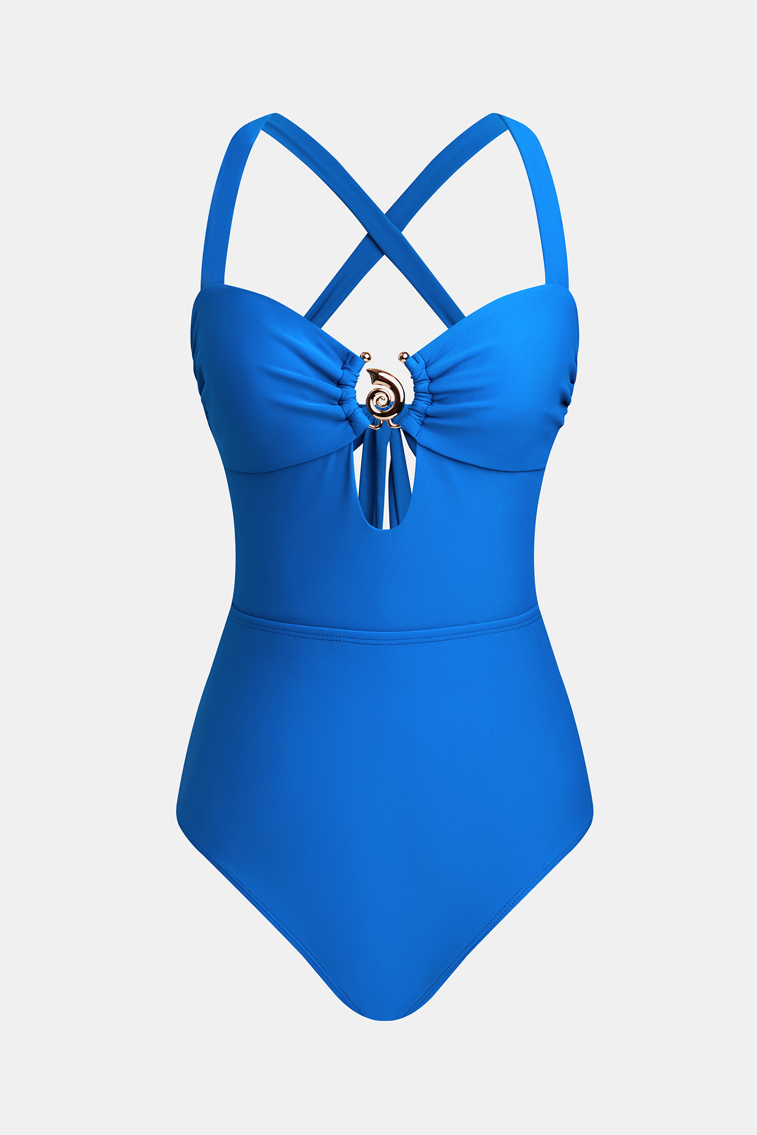 送関込【CUPSHE】x JJD スカイブルー ワンピース 水着 x JJD Coastal Skies Blue One-Piece Swimsuit