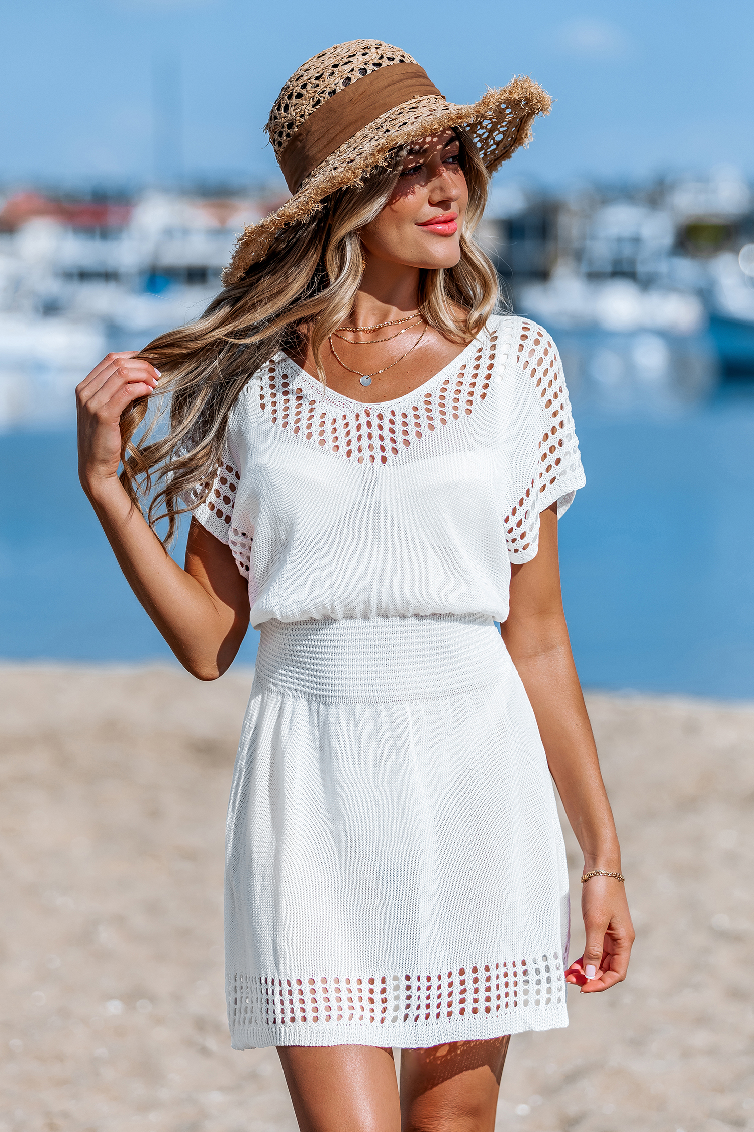 Sunlit Dream White Cover-Up Dress