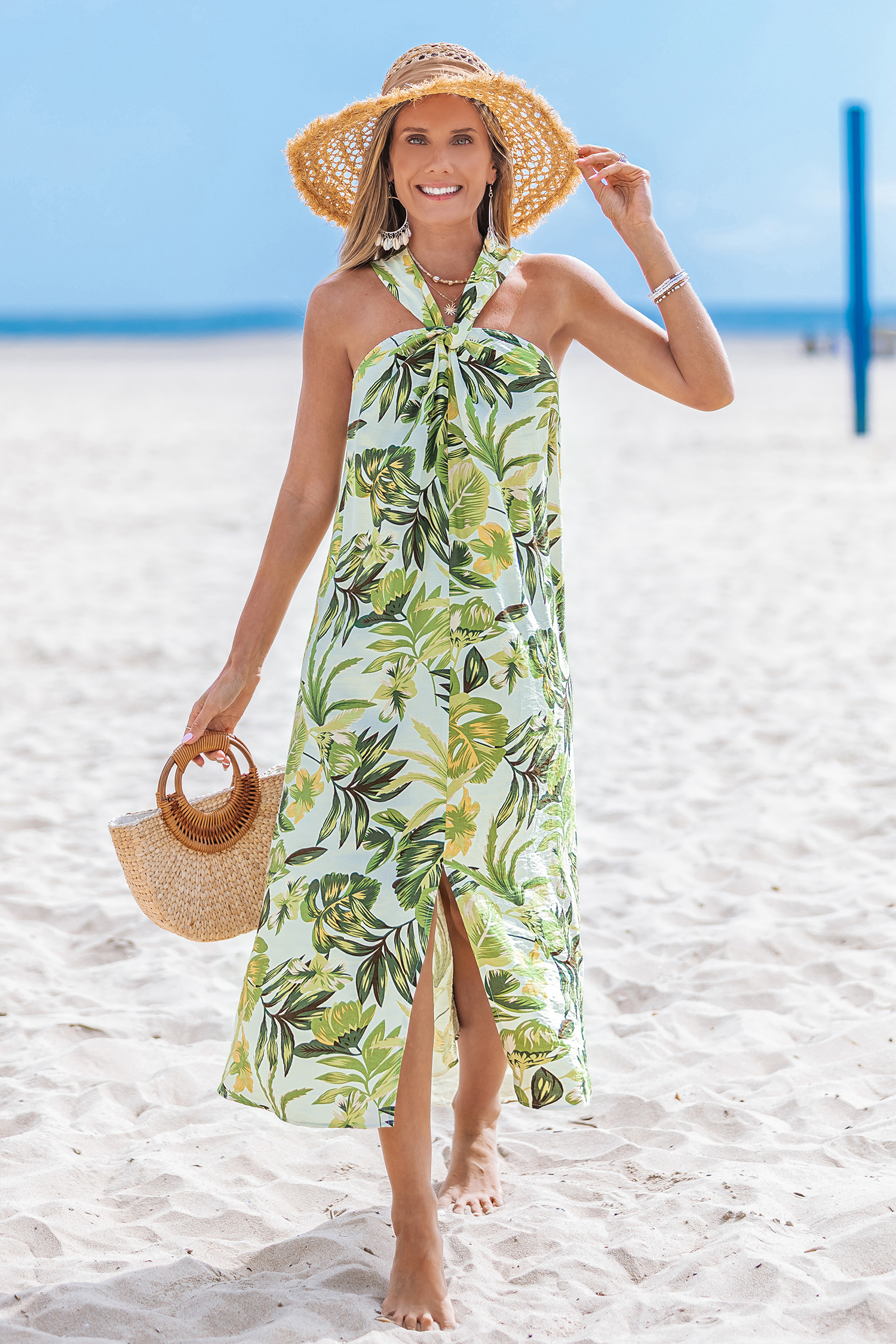 Jungle Vibes Tropical Midi Dress