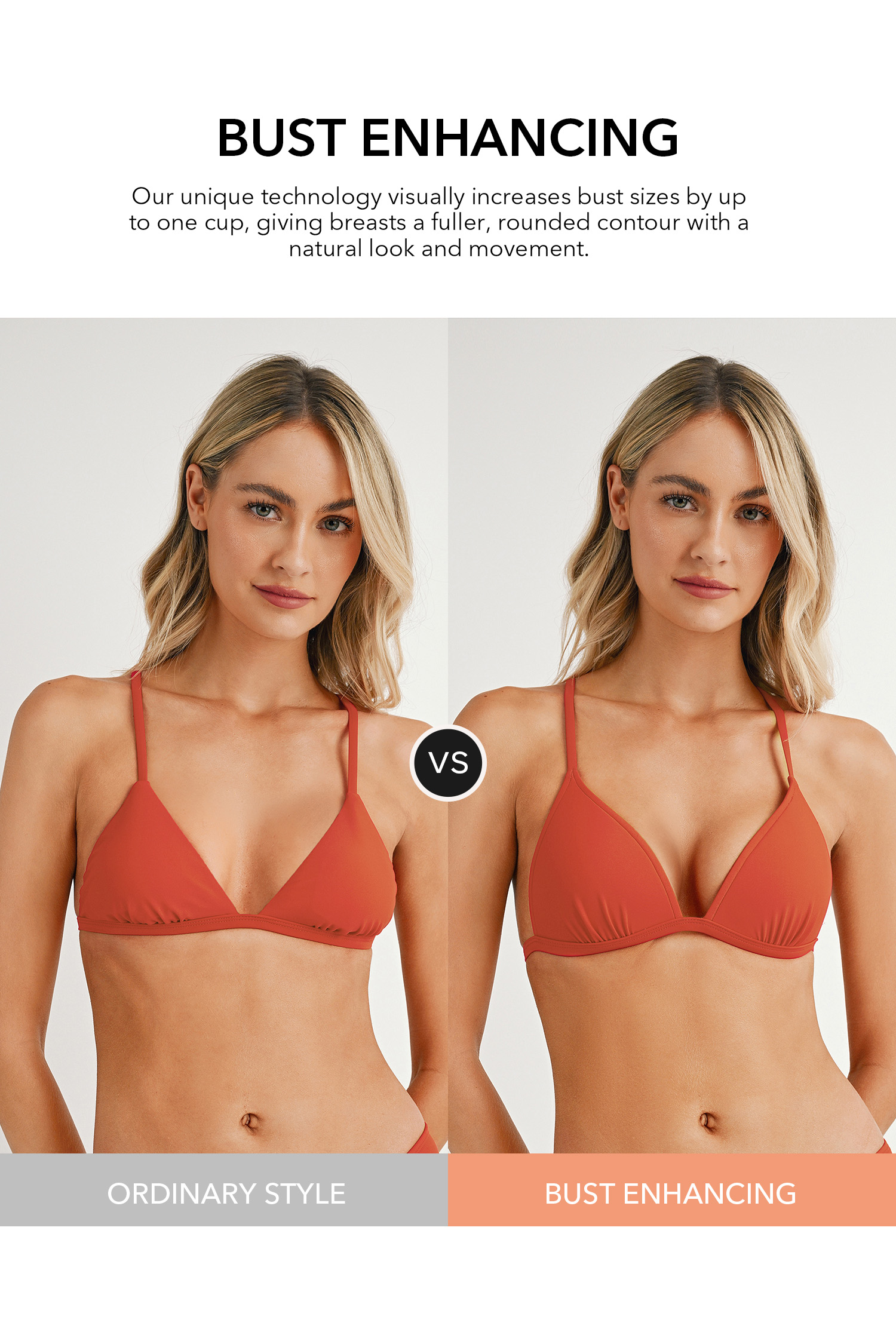 CUPSH ビキニ 水着 Peach Nectar Pink Bikini Set Pink Peach Nectar Pink Bikini Set