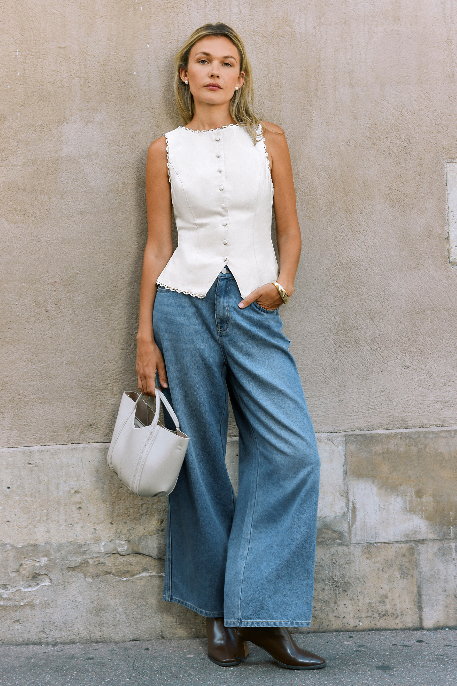 Polished Petal White Top