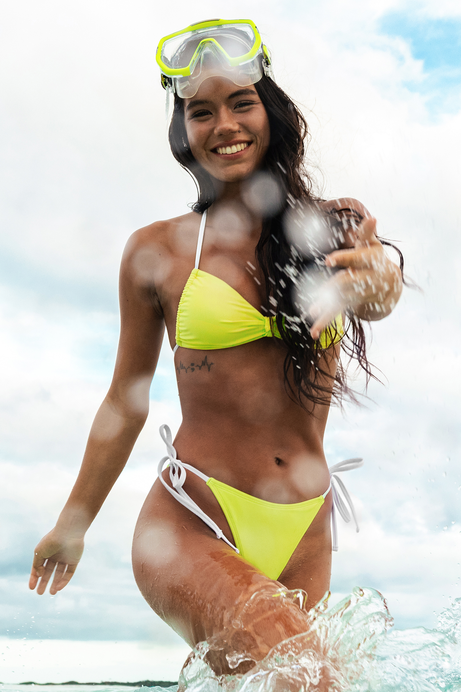 Paddleboard Paradise Yellow Bikini Set