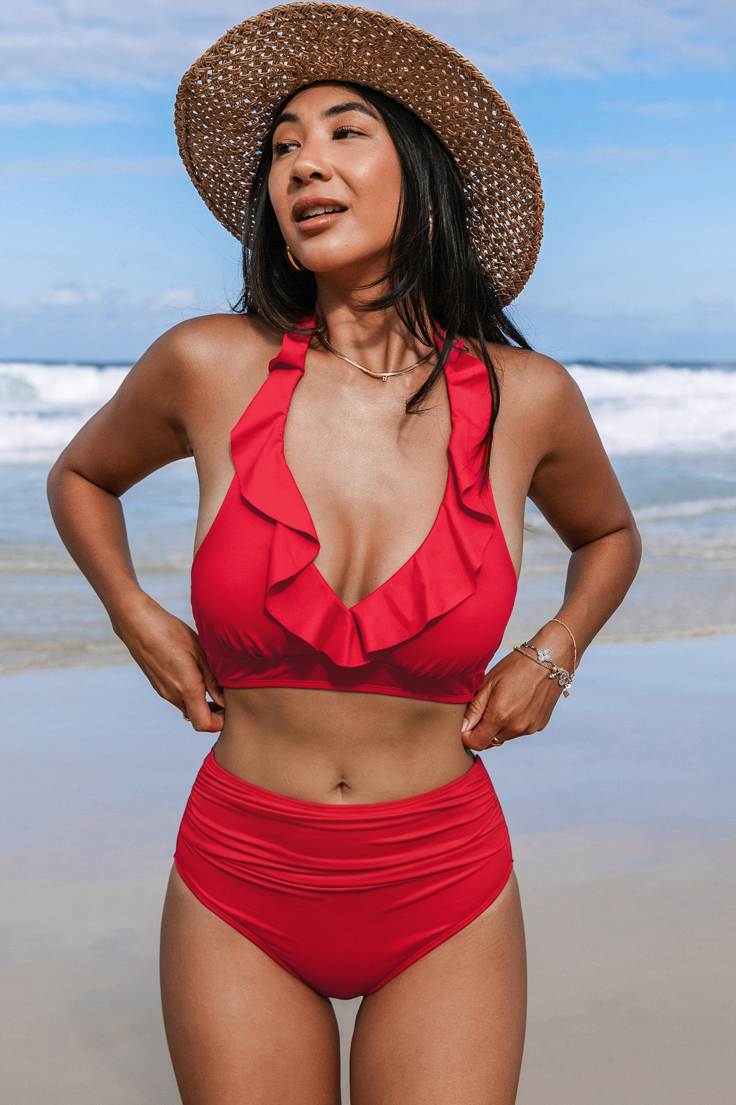 Paint the Town Red Bikini Set